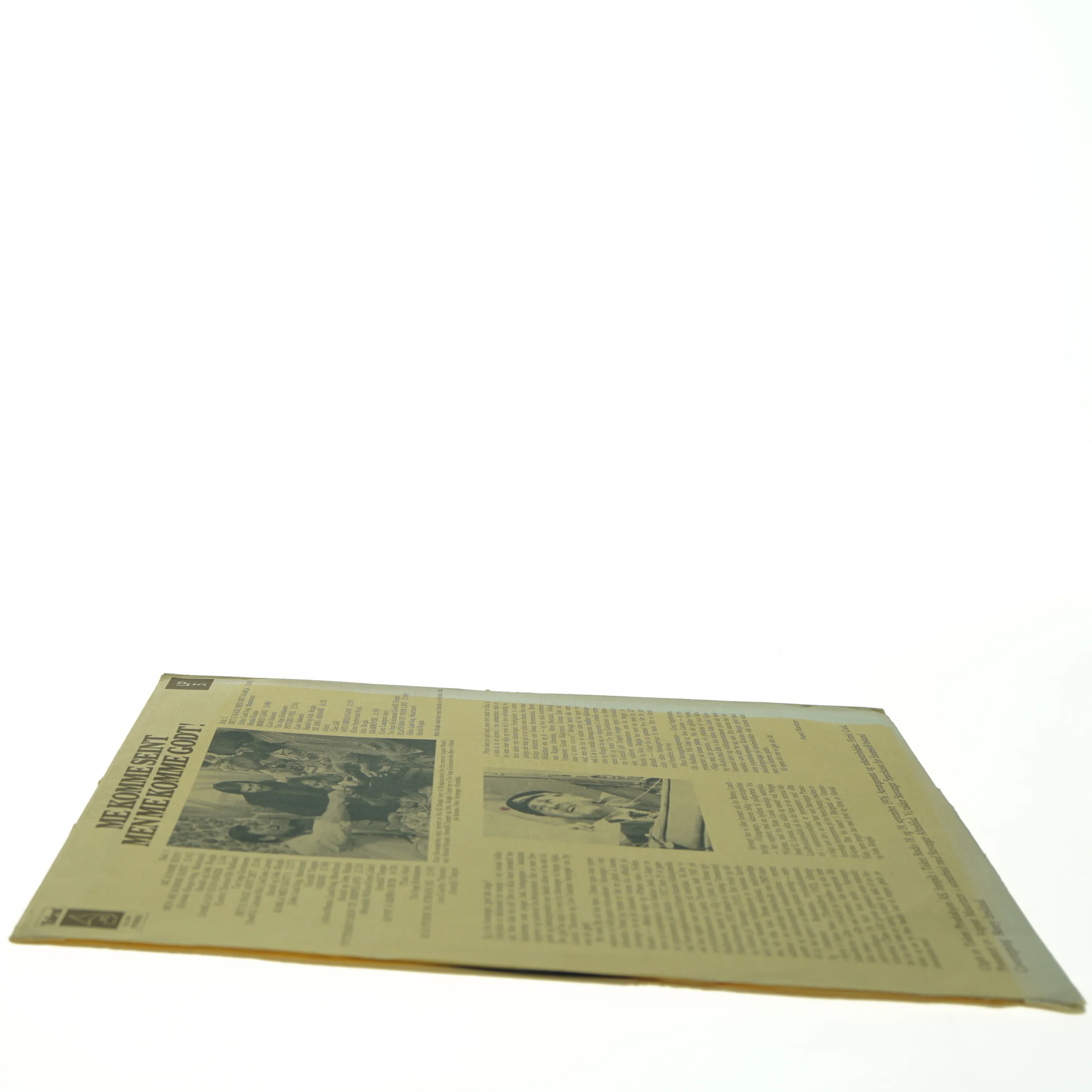 Gammel vinylplade 'Me Komme Seint Men Me Komme Godt!' fra Philips (str. 30 cm)