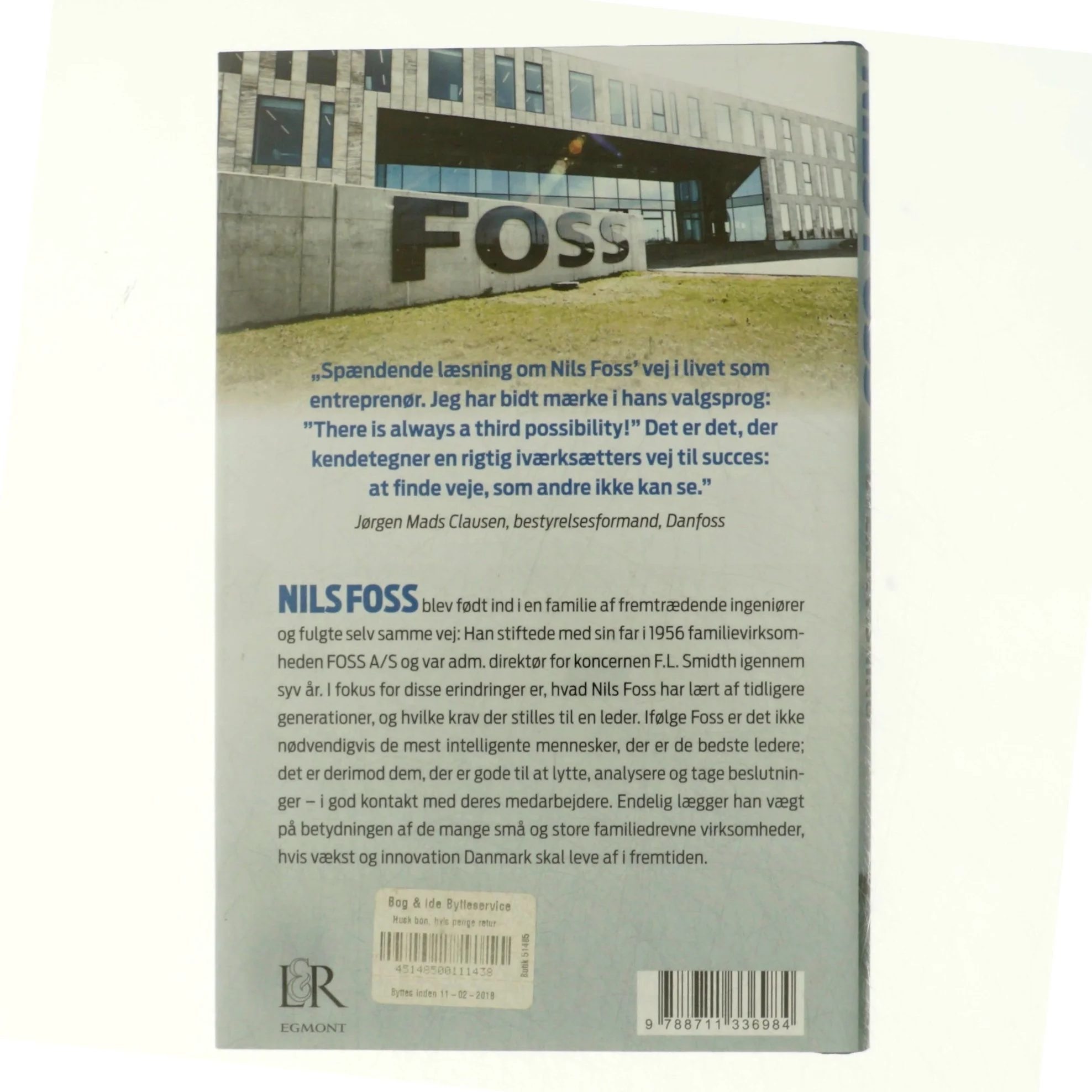 Efter min bedste overbevisning : om iværksætteri, ledelse og samfundsansvar af Nils Foss (Bog)