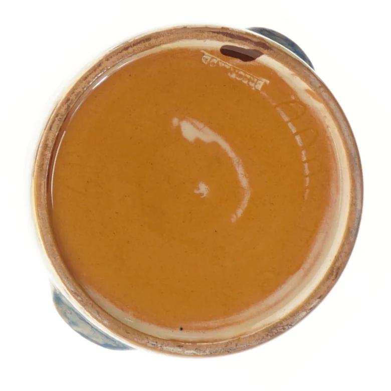 Lille keramisk krukke med låg (str. Ø 13 cm)