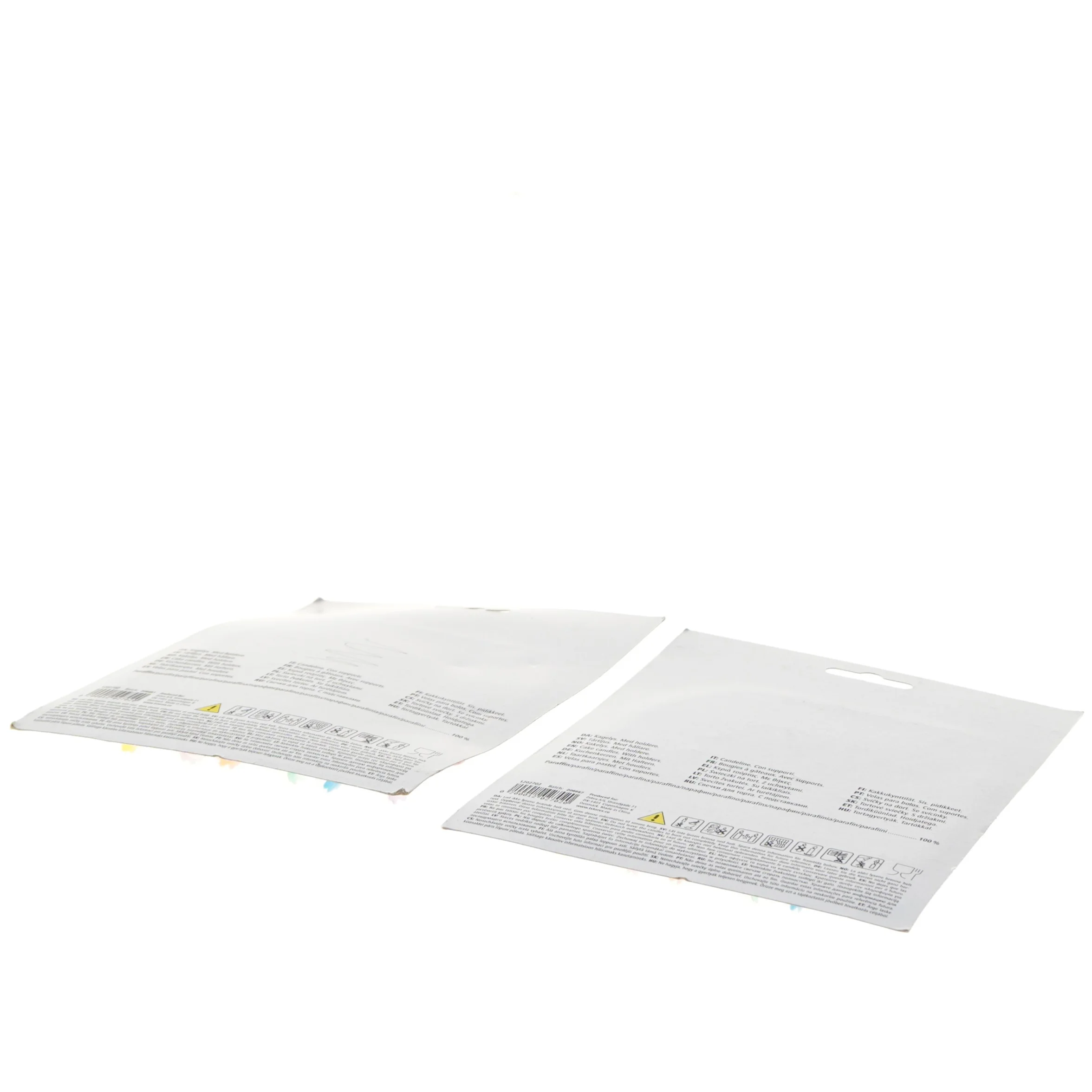 Farvede kagelys med holdere fra Tiger (str. lys 10 cm)