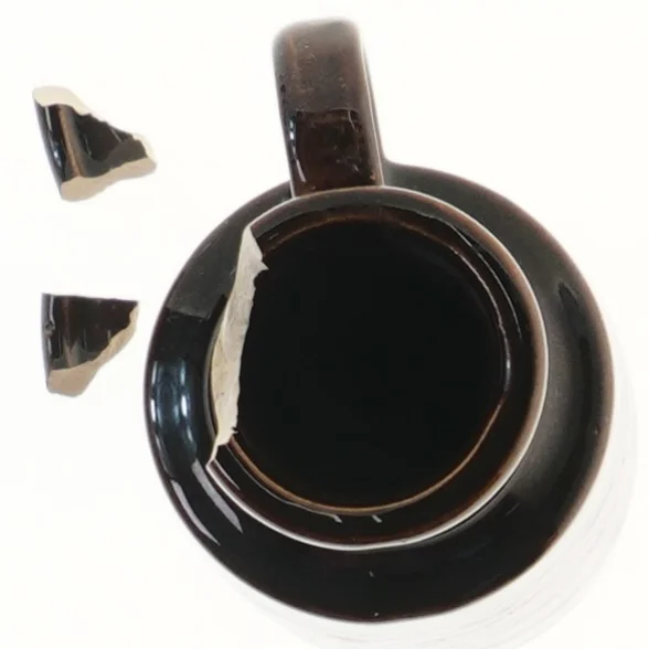 Keramik vase med håndtag (str. 20 cm)