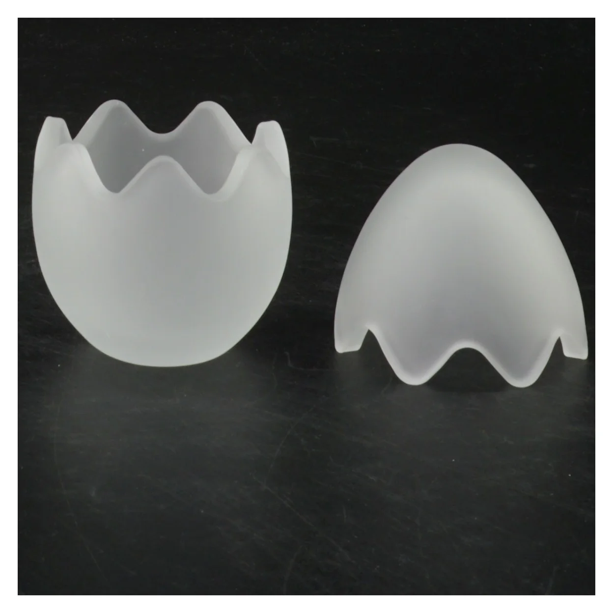 Dekorativt glas æg (str. 9x5 cm)