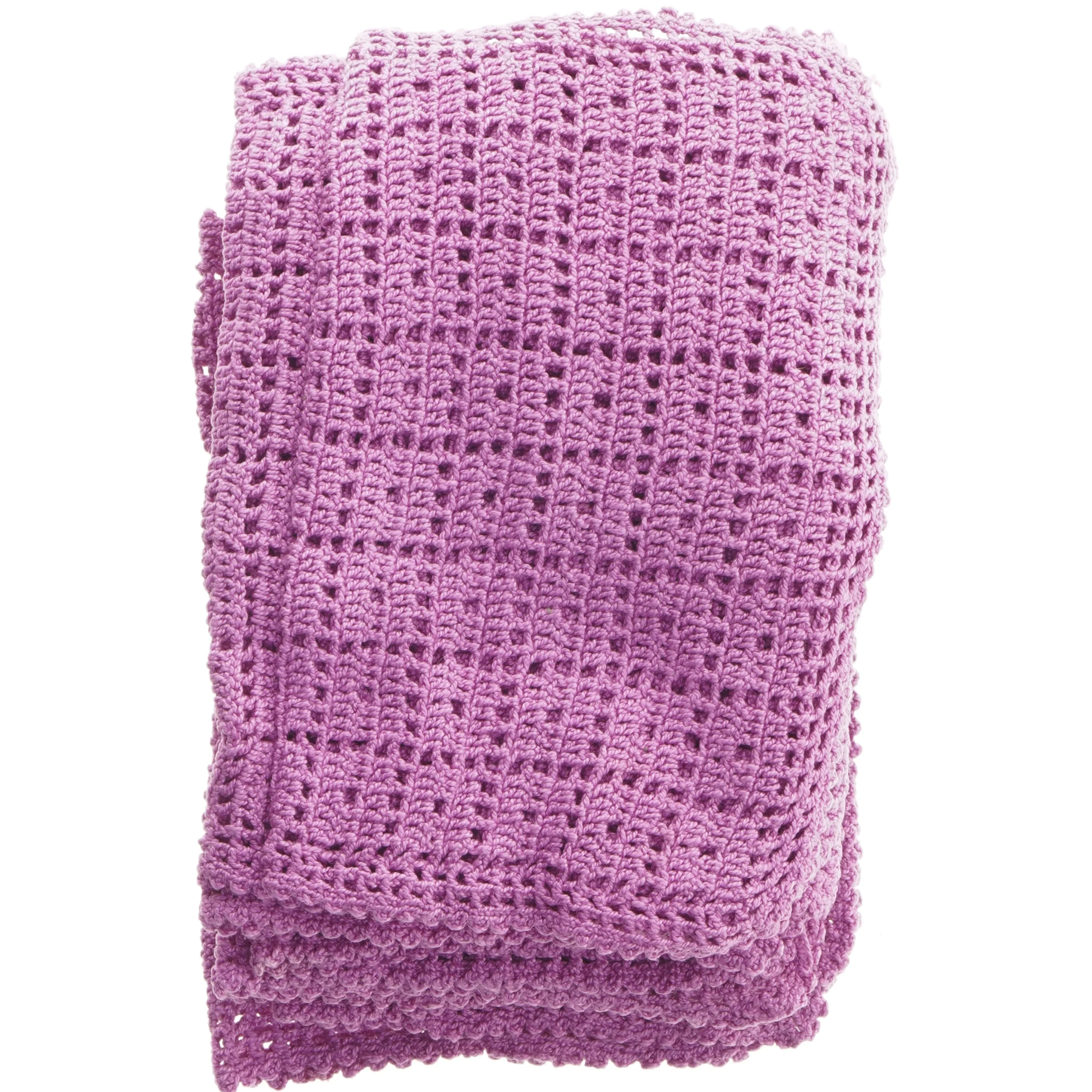 Hæklede lilla Klude, 12 stk (str. 38 x 28 cm. 12 styk)