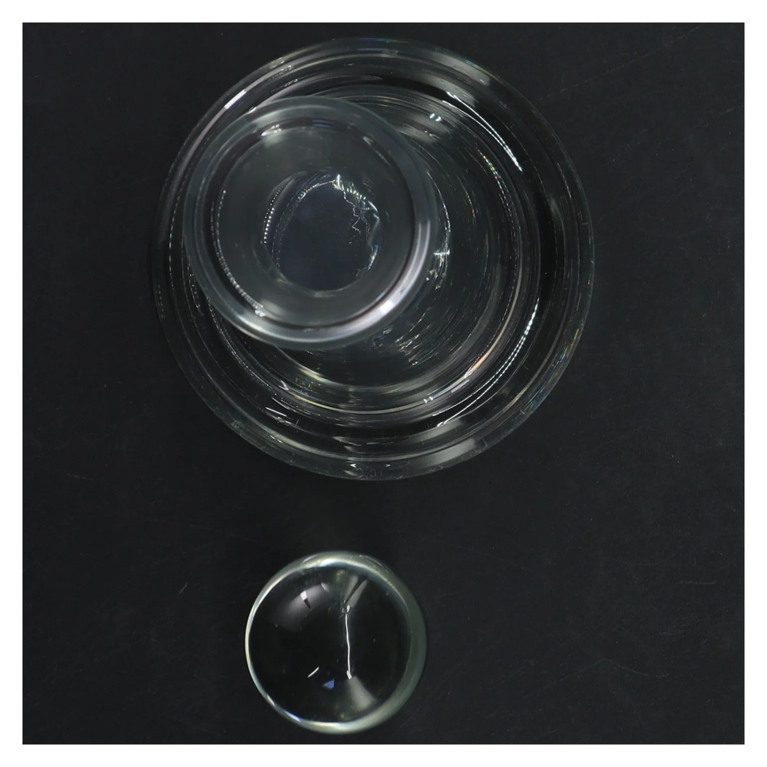 Glas karaffel med prop (str. 22x10 cm)