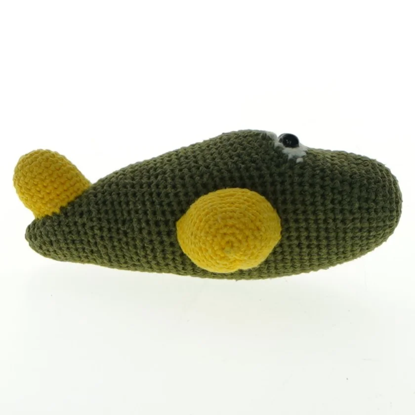 Hæklet flyvemaskine legetøj (str. 13 cm)