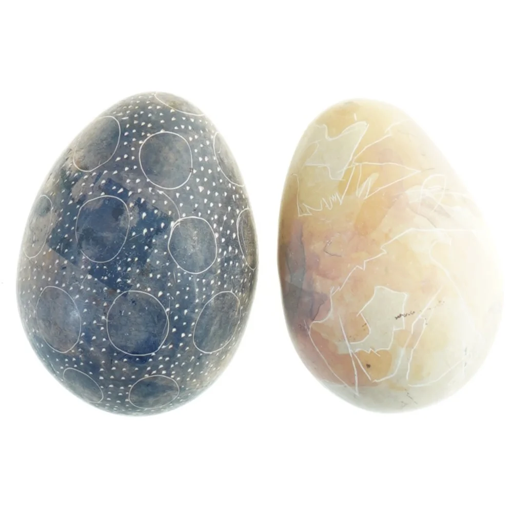 Dekorative stenæg (str. 8 cm. 2 stykker)