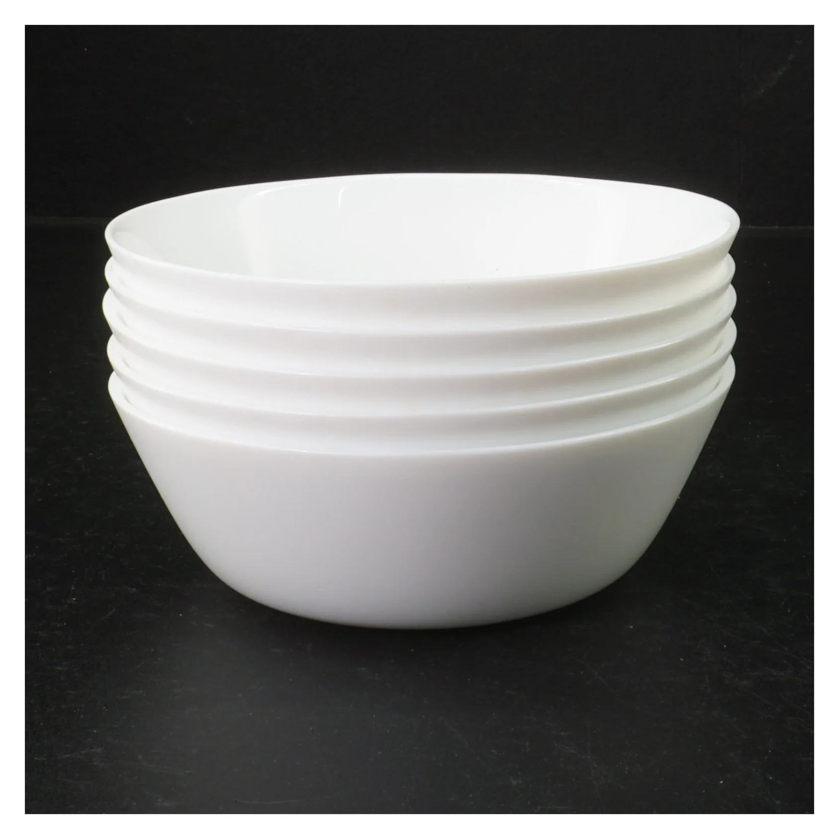 Hvide keramiktallerkener (5 stk) (str. 15 cm)