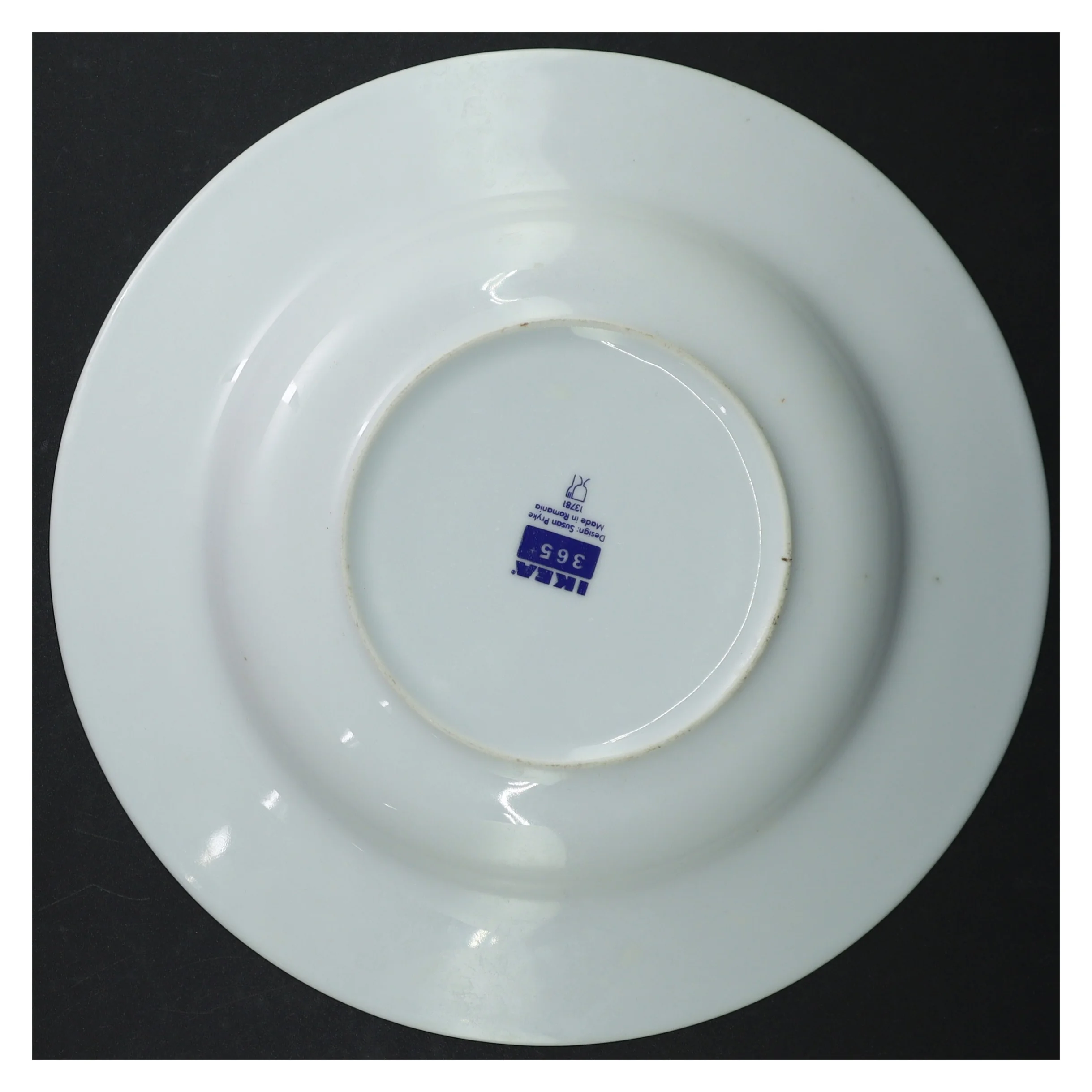 Hvide porcelænstallerkener (3 stk) fra IKEA (str. 25,5 cm)