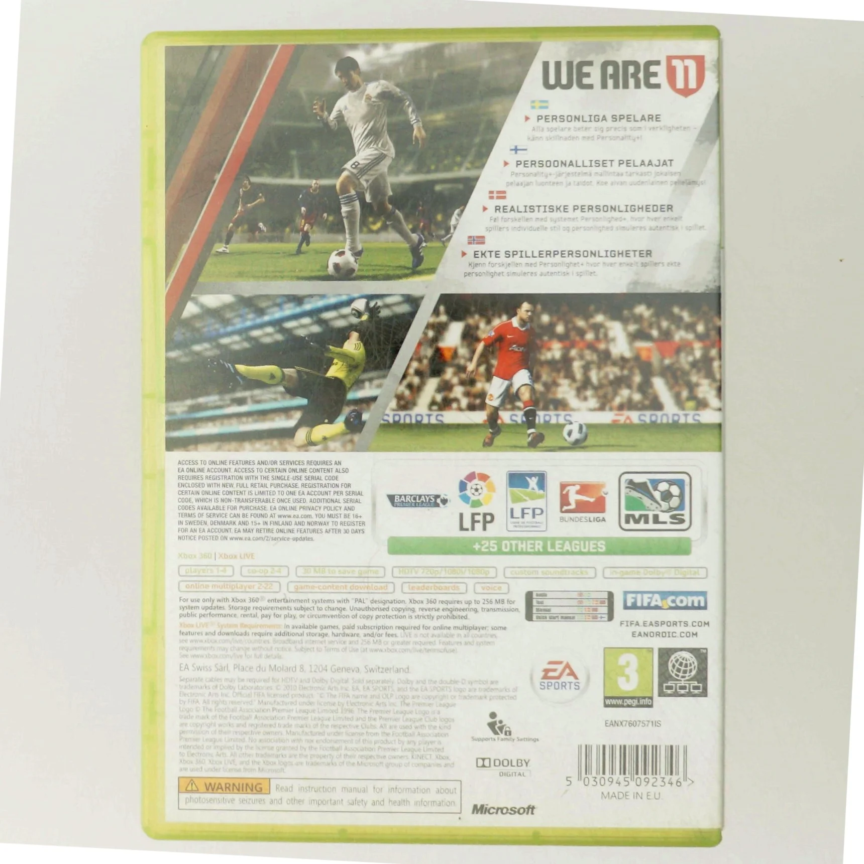FIFA 11 Xbox 360 spil fra Electronic Arts