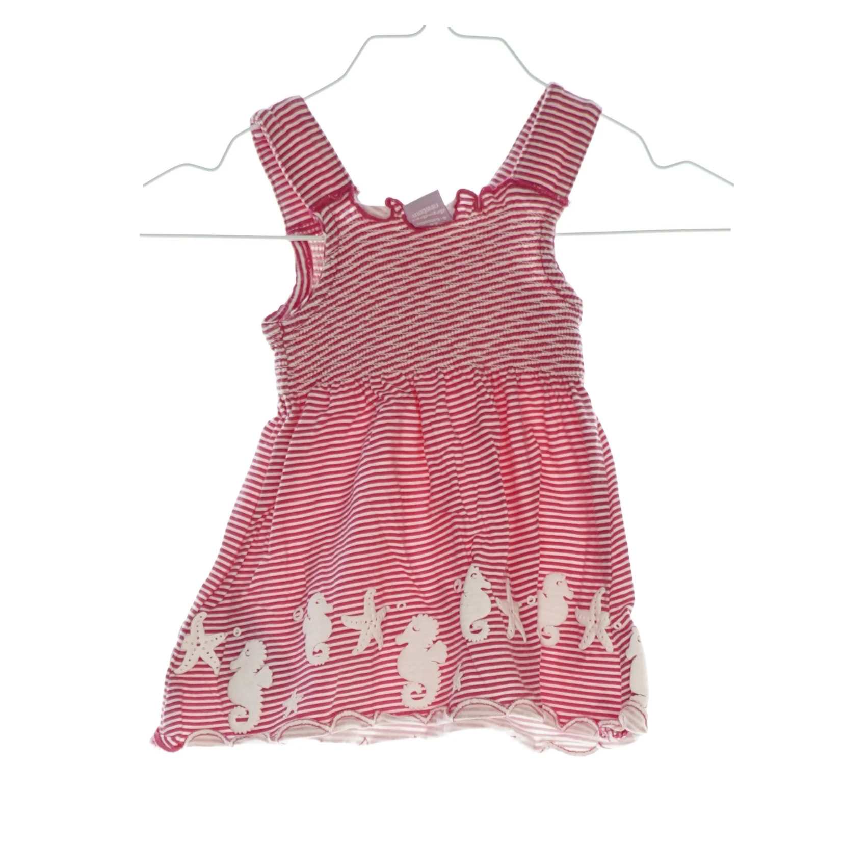 Kjole i rød med søheste (str. 68)