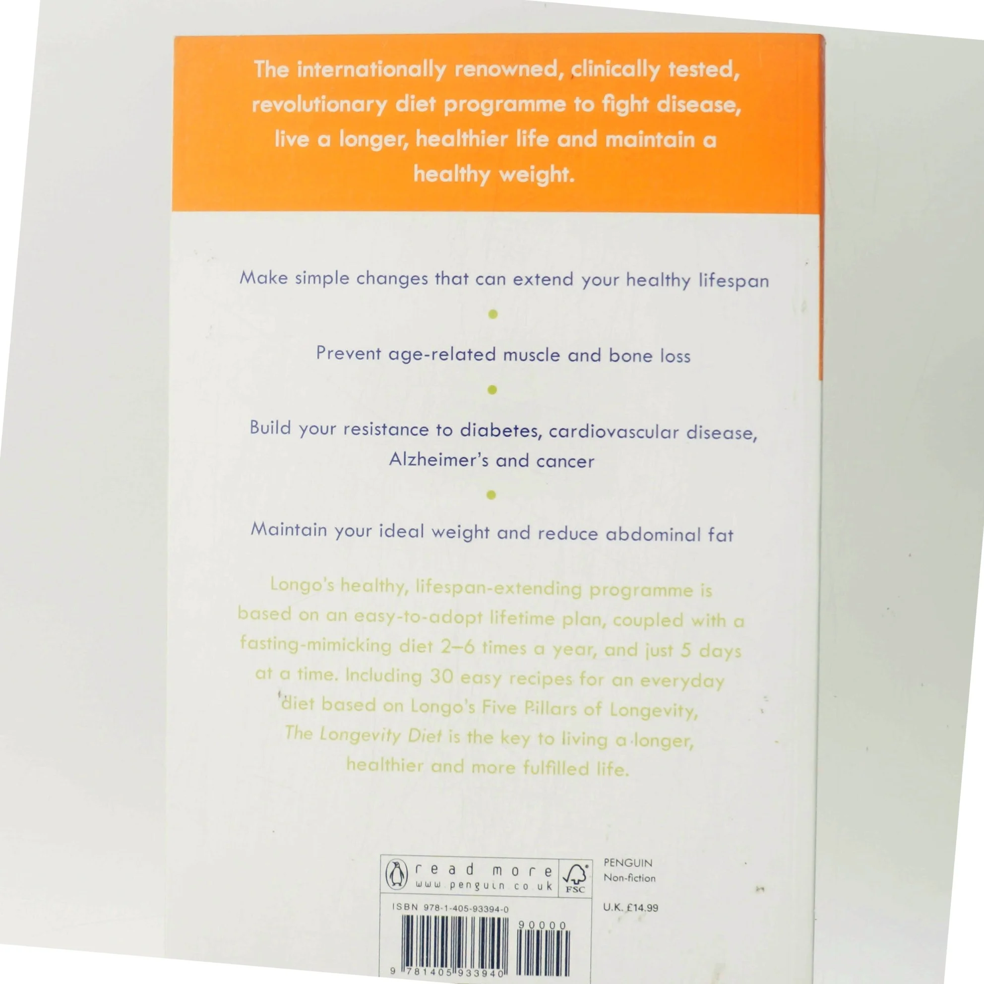 The Longevity Diet af Valter Longo (Bog)