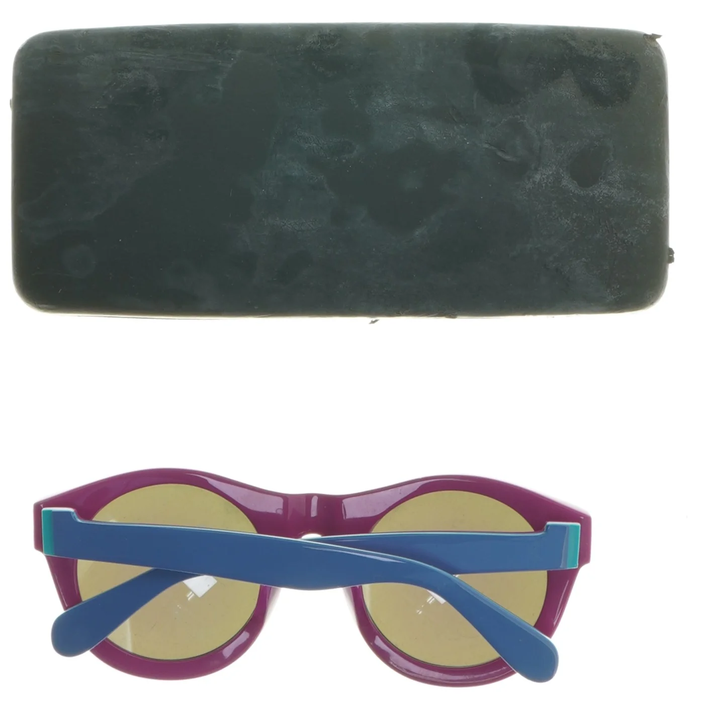 Farverige solbriller med etui (str. 14,5 cm)