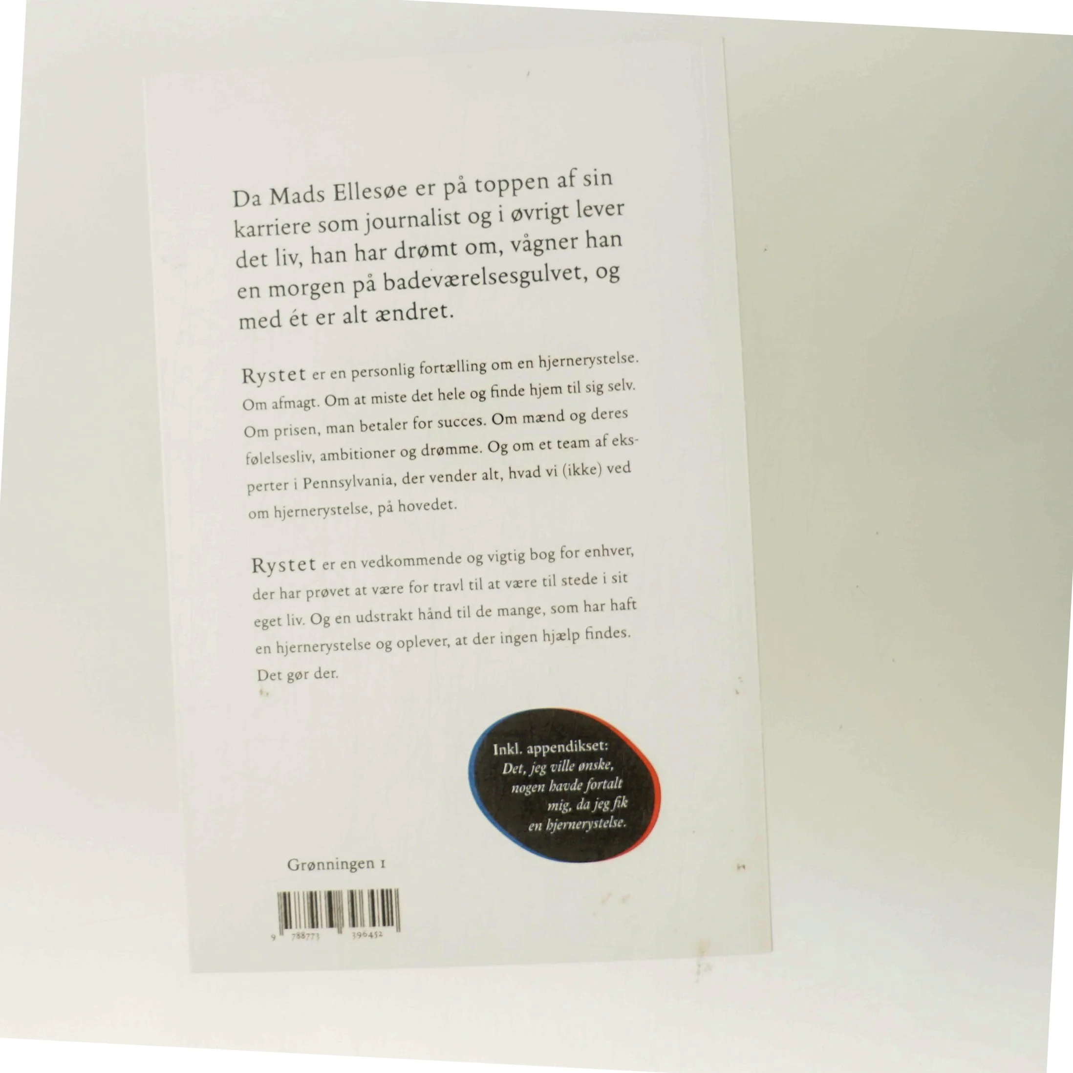 Rystet : hvad der skete, da mit hoved gik i stykker af Mads Ellesøe (Bog)