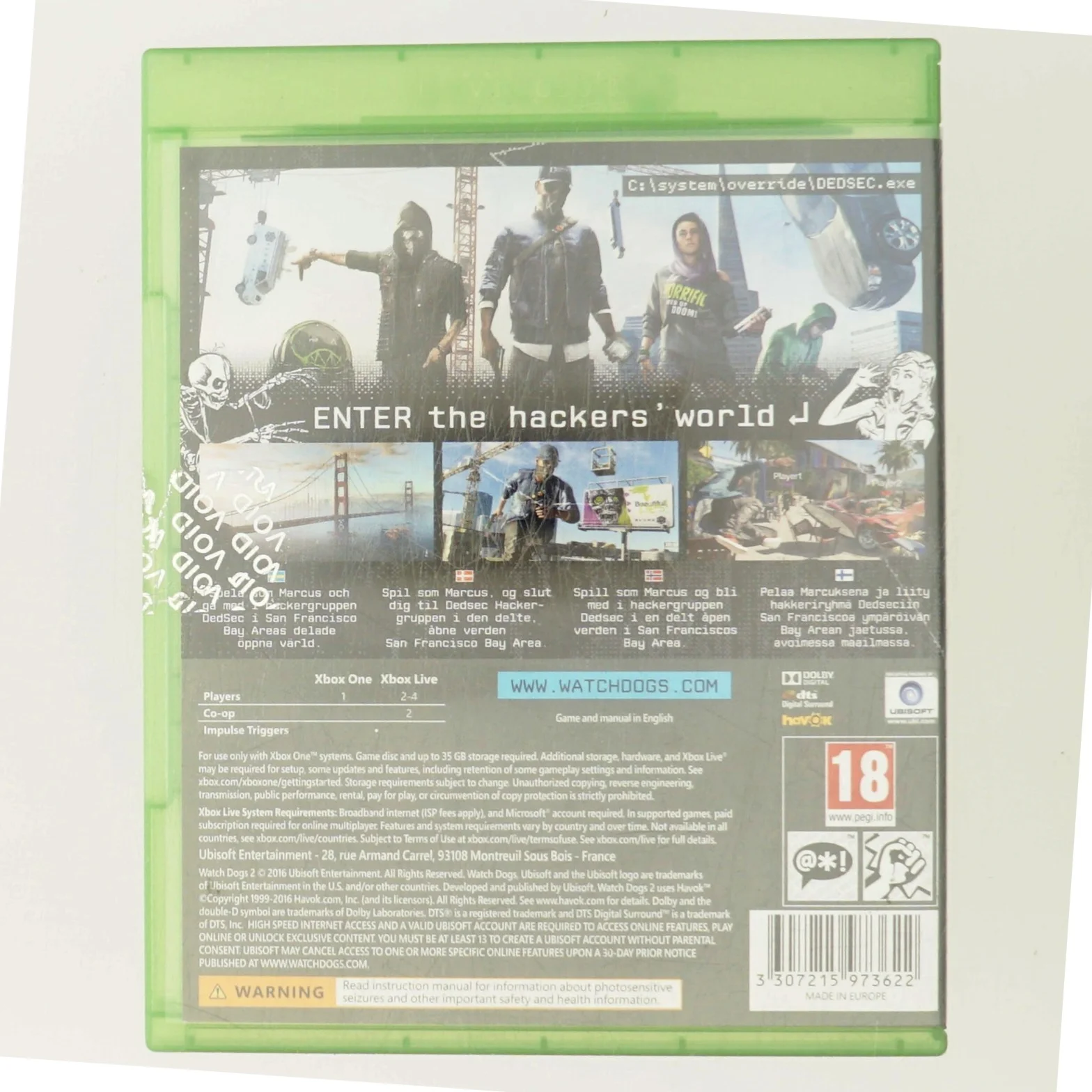 <div class="artist h2">
                    <a href="/artist/Ubisoft" title="Søg efter andre udgivelser med Ubisoft">Ubisoft</a>                </div>
                        Watch Dogs 2 (nordic)                            <span class="hidden">
         