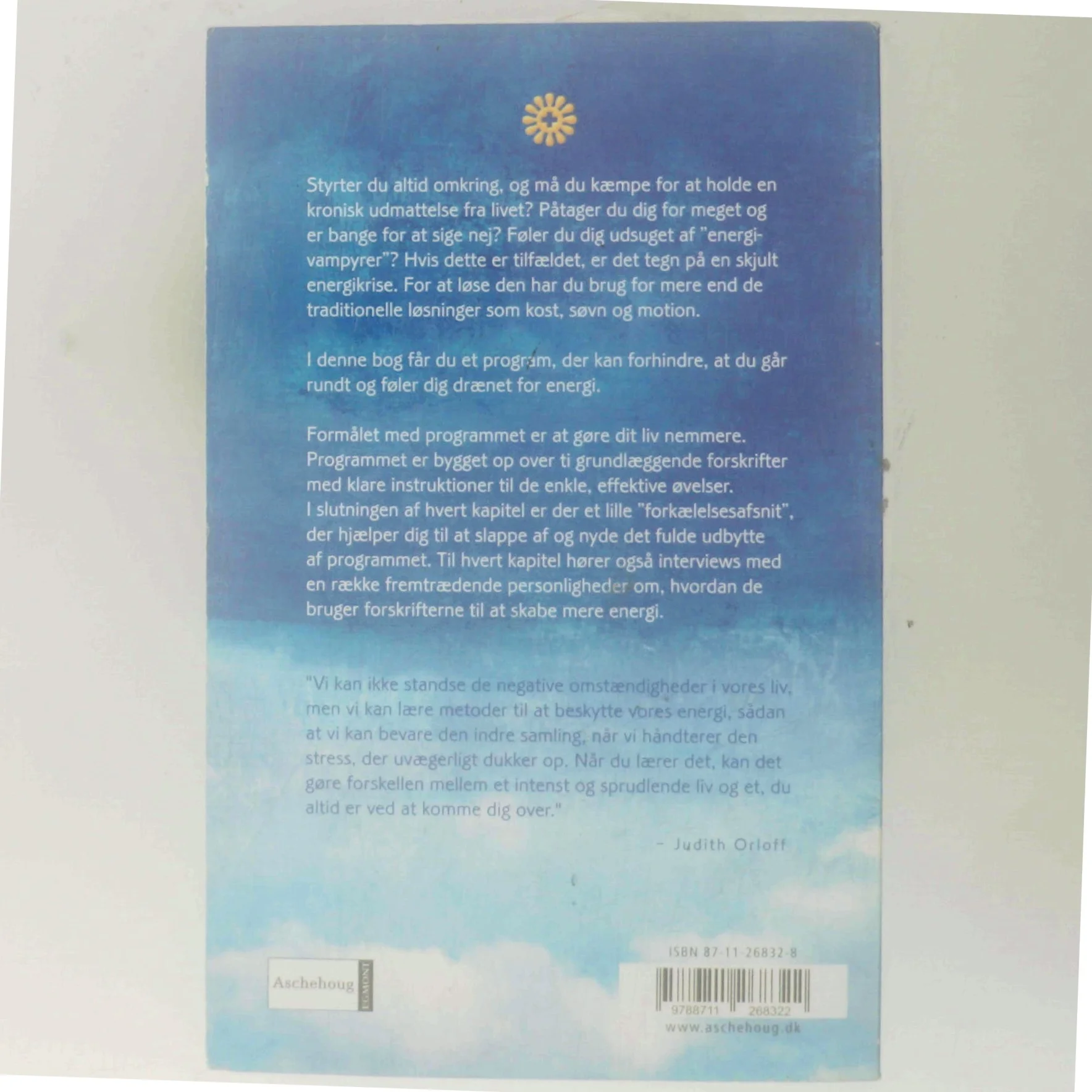 Positiv energi : 10 forskrifter til at transformere udmattelse, stress og frygt til livsglæde, styrke og kærlighed af Judith Orloff (Bog)