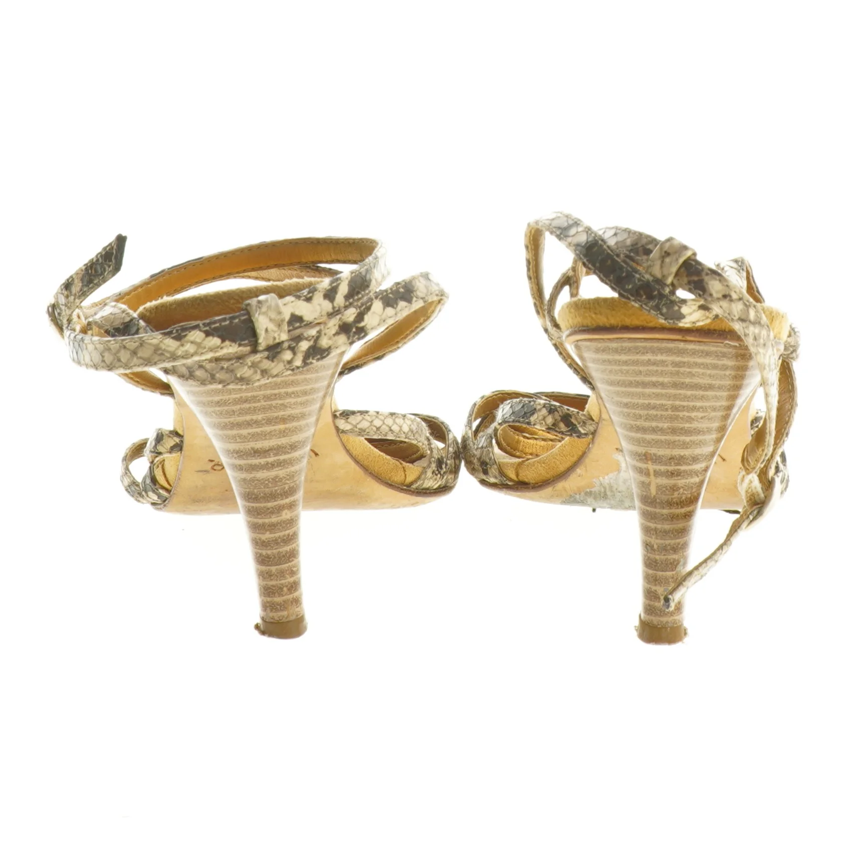 Højhælede slangeskindssandaler fra Unisa (str. 39 )