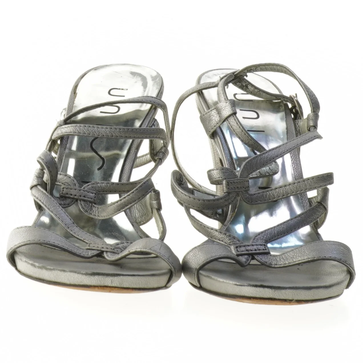 Sølv sandaler med hæl fra Unisa (str. 39 )