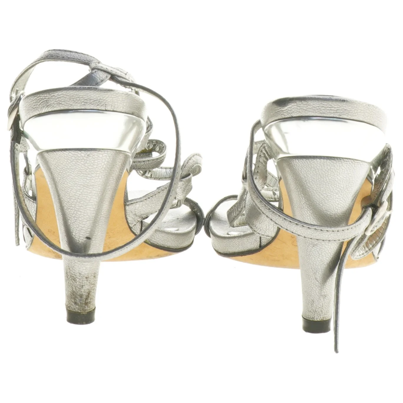 Sølv sandaler med hæl fra Unisa (str. 39 )