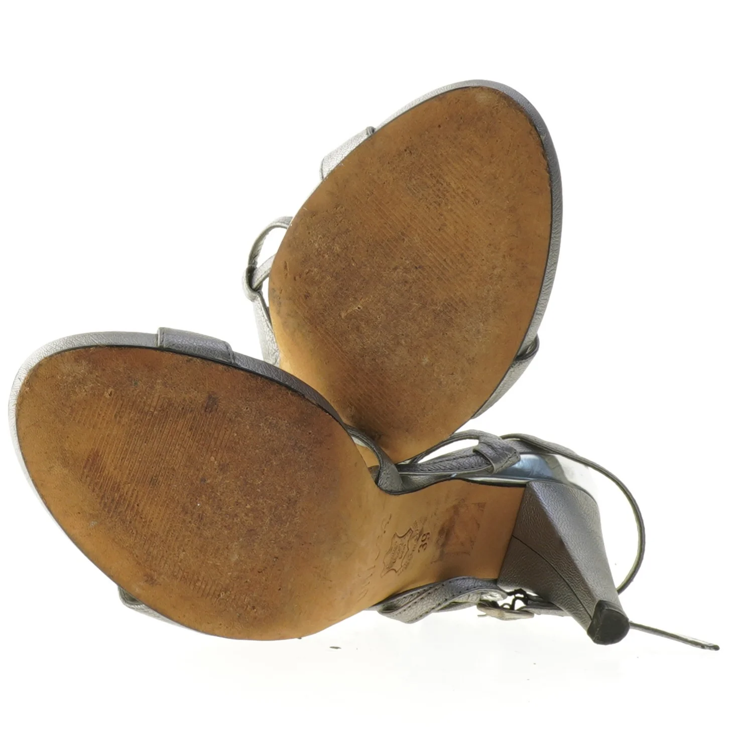 Sølv sandaler med hæl fra Unisa (str. 39 )