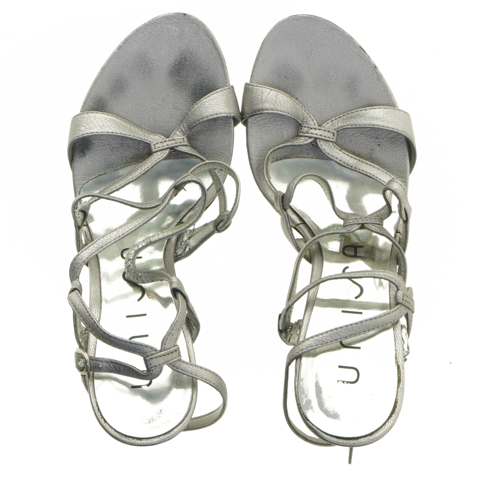 Sølv sandaler med hæl fra Unisa (str. 39 )