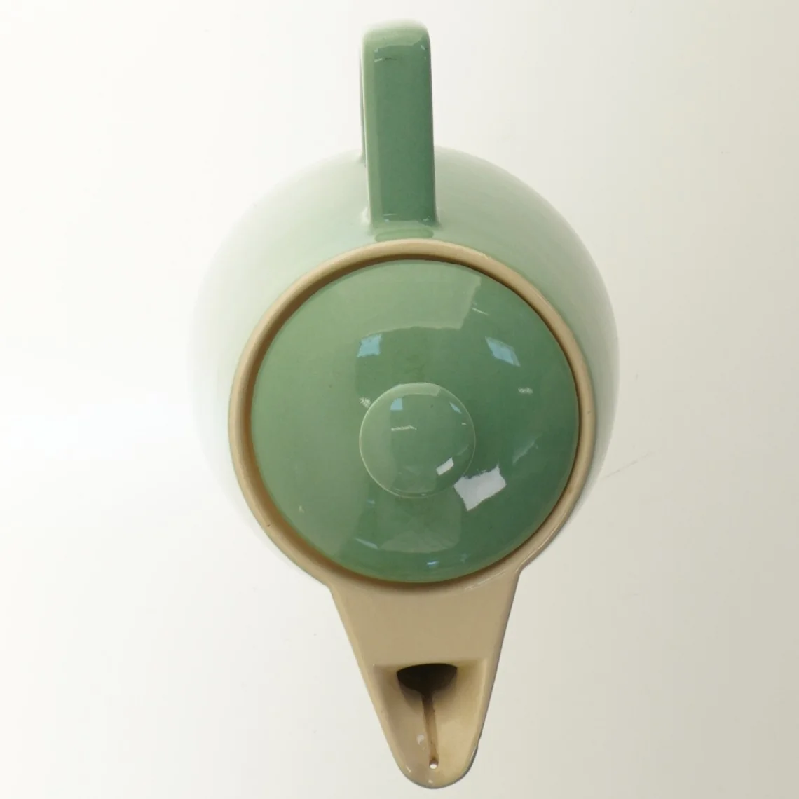 Grøn vintage kaffekande (str. Ø 11,5x18 cm)