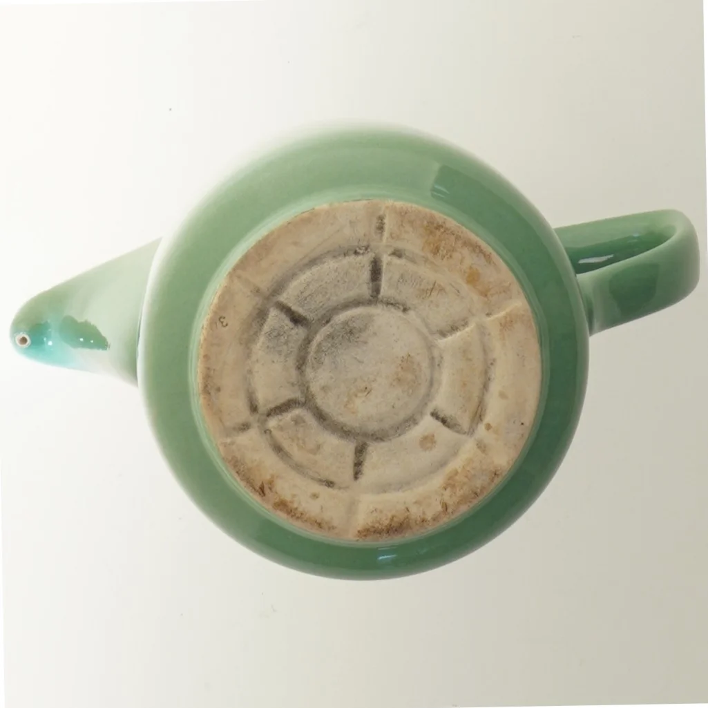 Grøn vintage kaffekande (str. Ø 11,5x18 cm)