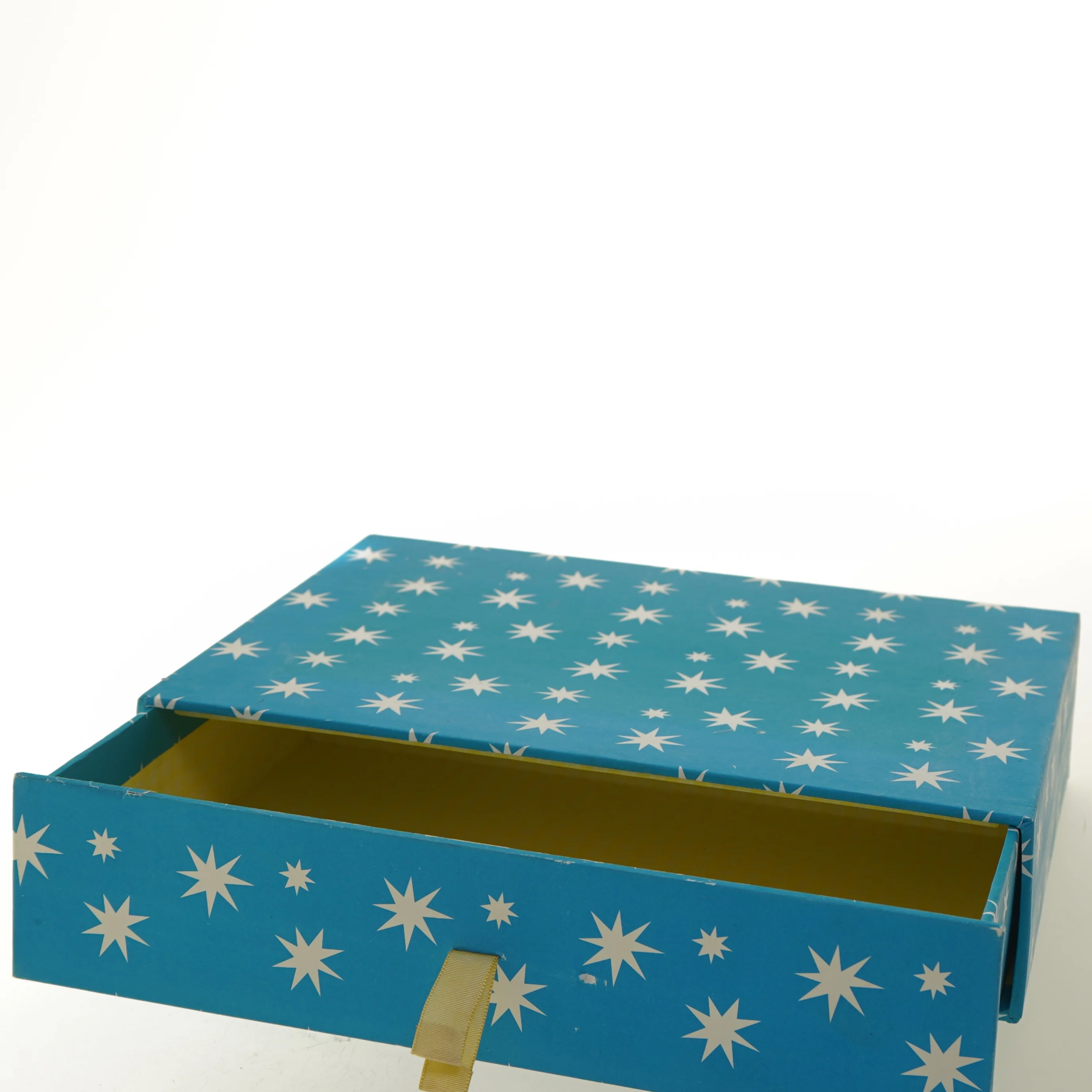 Blå opbevaringsæske med stjernemønster (str. 7x31,5x23 cm)