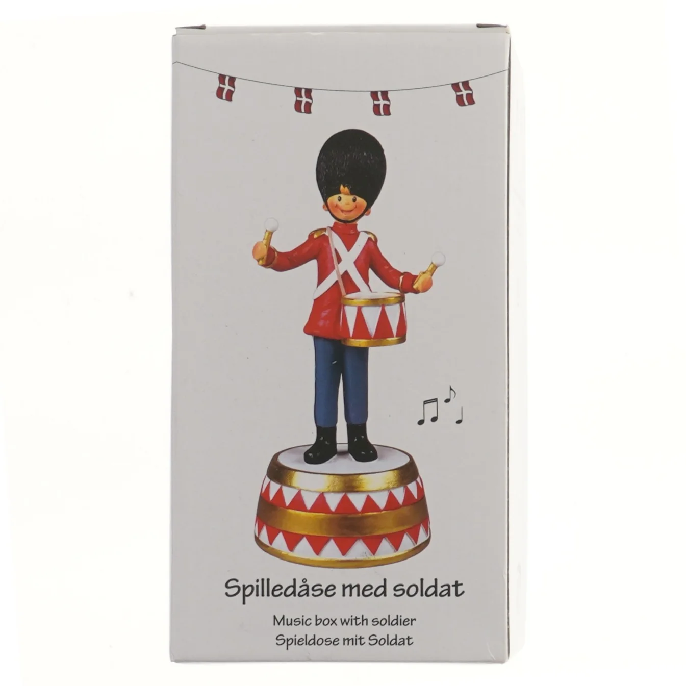 Spilledåse med soldat (str. H 20 x Dia 8 cm)