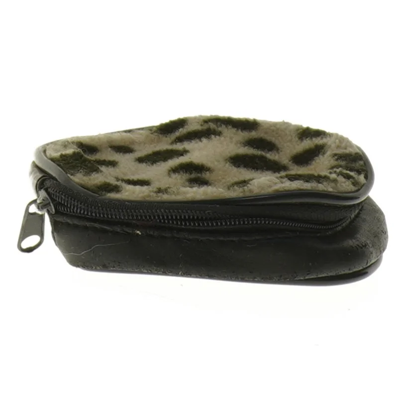 Leopard mønstret pung (str. Ø 10,5 cm)