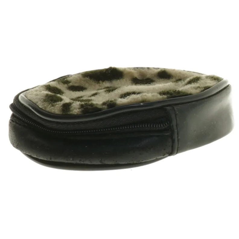 Leopard mønstret pung (str. Ø 10,5 cm)
