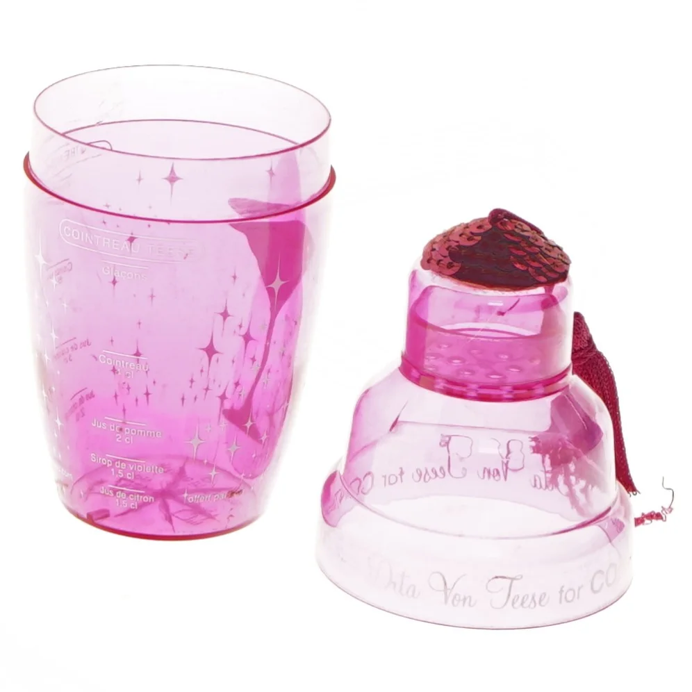 Pink cocktail shaker (str. 16 cm)