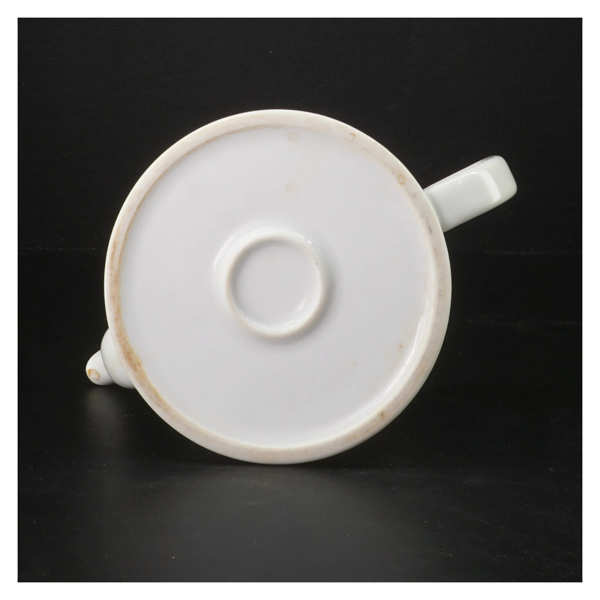 Tekande med metalskinnende låg (str. Ø 14 cm)