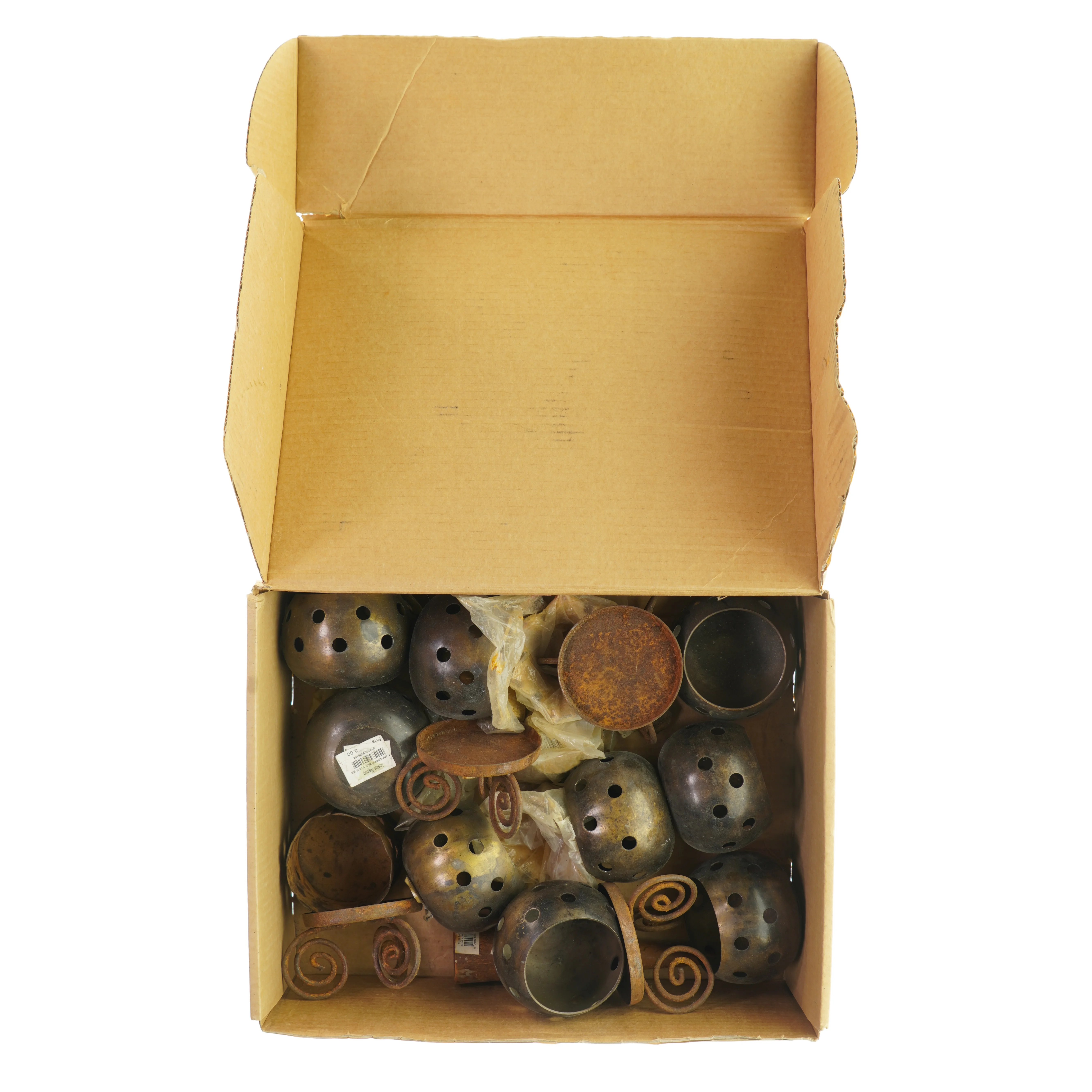 Forskellige fyrfadslysstager (str. ØH: 7 X 9 cm)