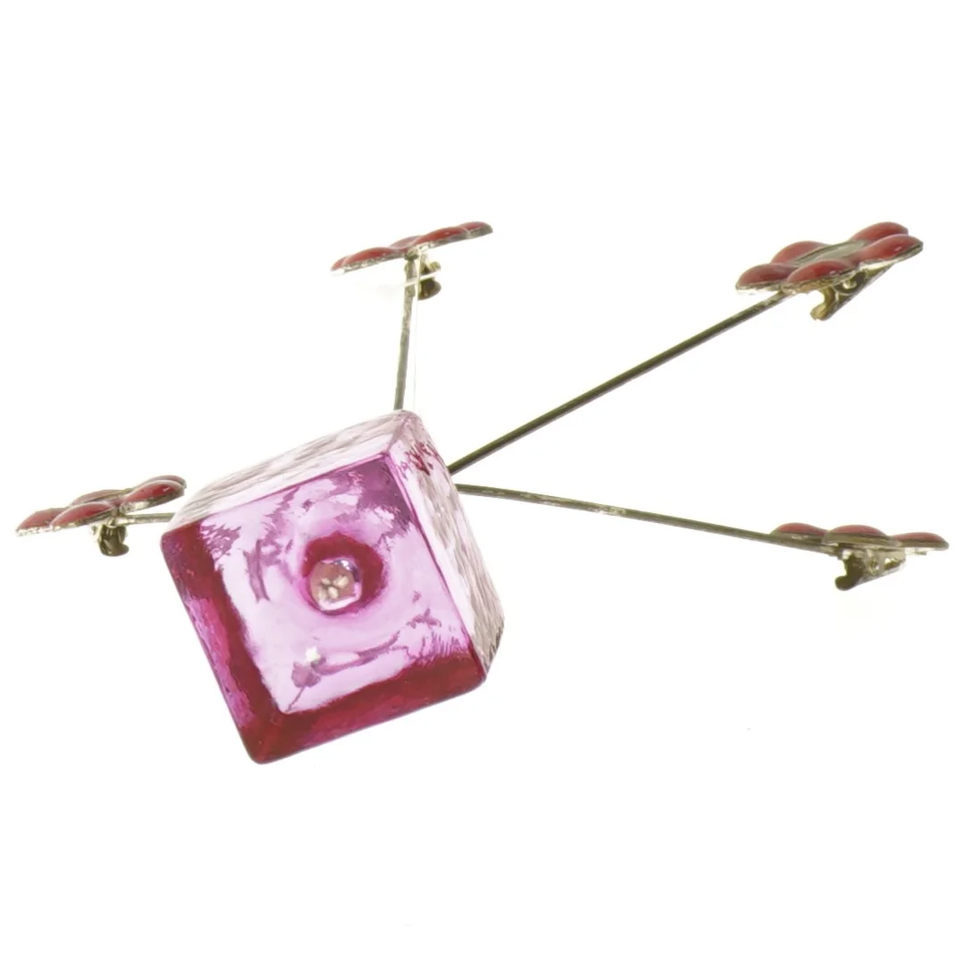 Foto opsætning / huskesedel holder med blomstermotiv fra Lisbeth Dahl (str. 25 cm)