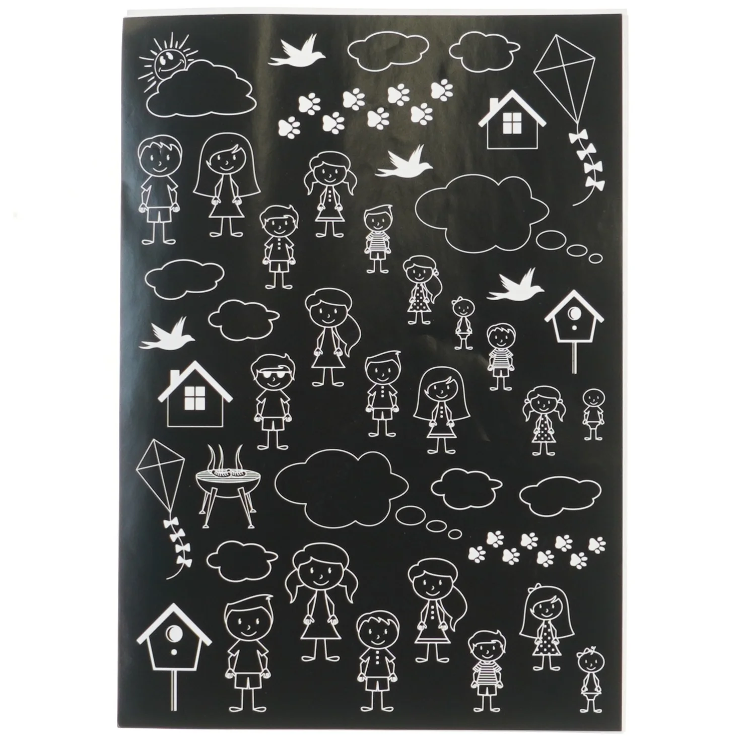 Bogstav og tal klistermærker til postkasse (str. 21x30 cm)