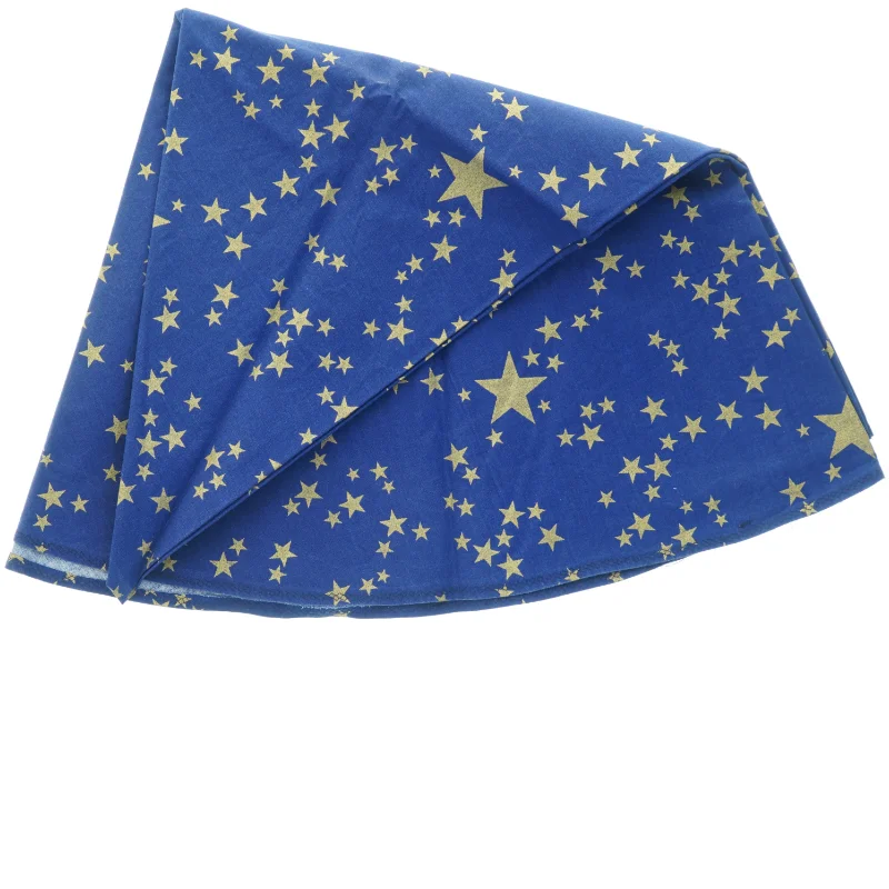 Blå dug med gyldne stjerner (str. Ø 150 cm)