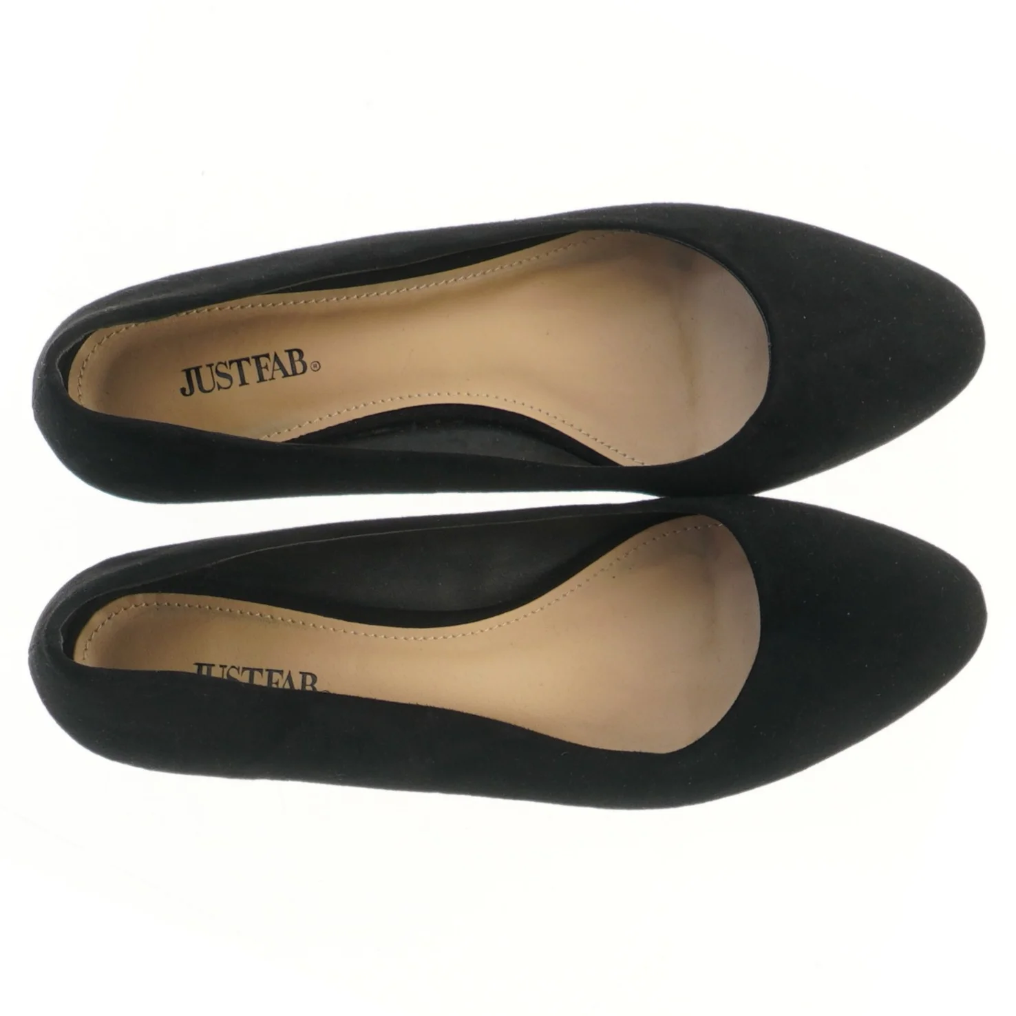 Sort sko med blokhæle fra JustFab (str. 42 )