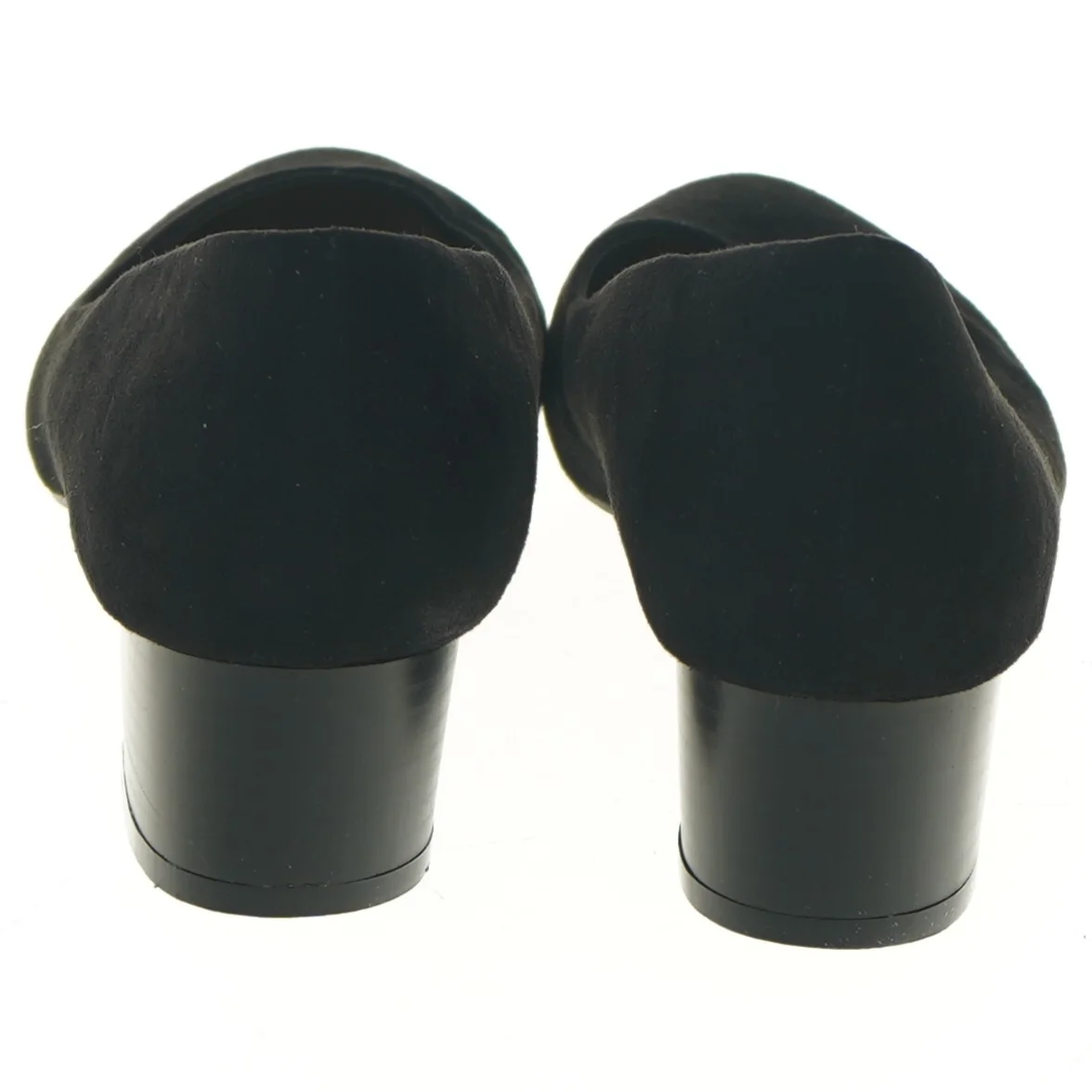 Sort sko med blokhæle fra JustFab (str. 42 )