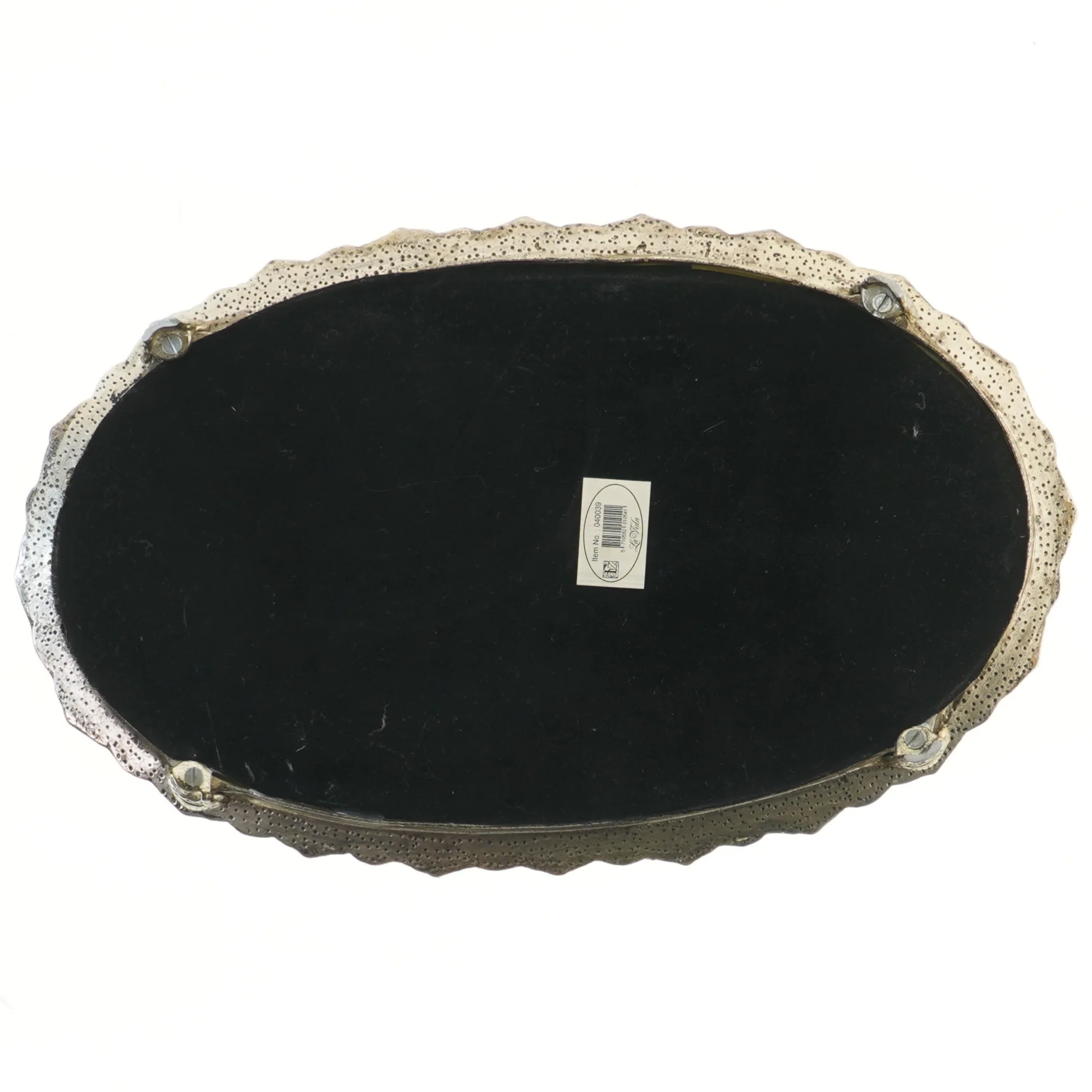 Oval dekoreret bakke (str. 40x25 cm)