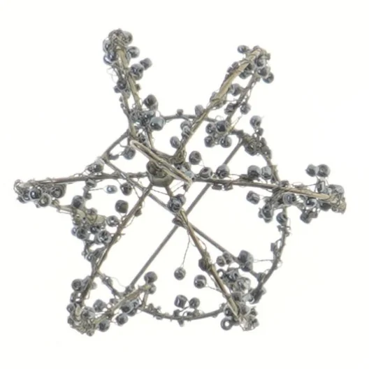 Dekorativ krone med perler (str. 15 cm)