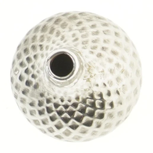 Lille metalvase med mønster (str. 11x9 cm)