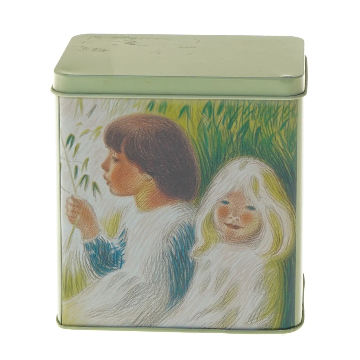 Metalbeholder med låg (str. 9x13x13,5 cm)