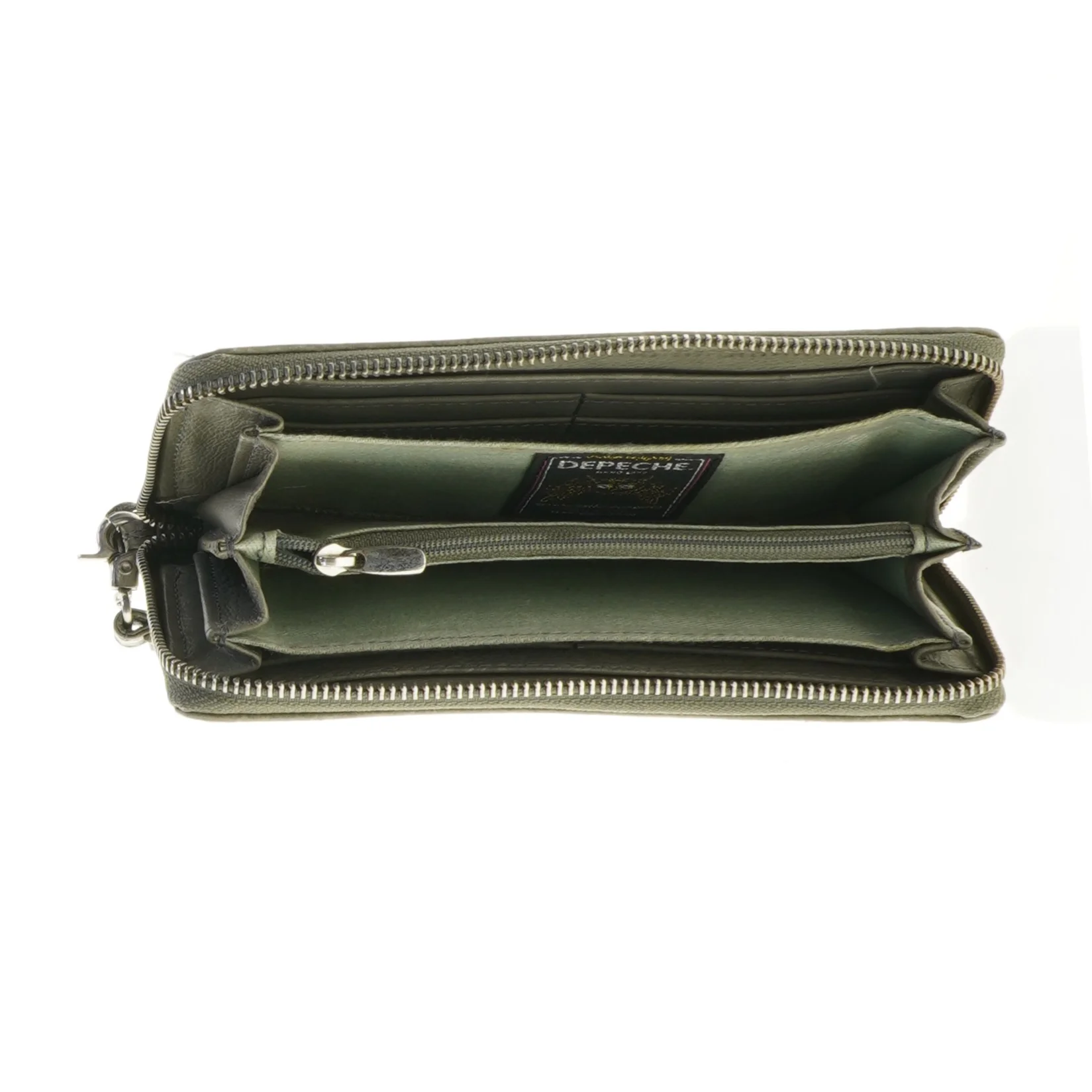 Læderpung med håndledsrem fra Depeche (str. 20 x 11 cm)