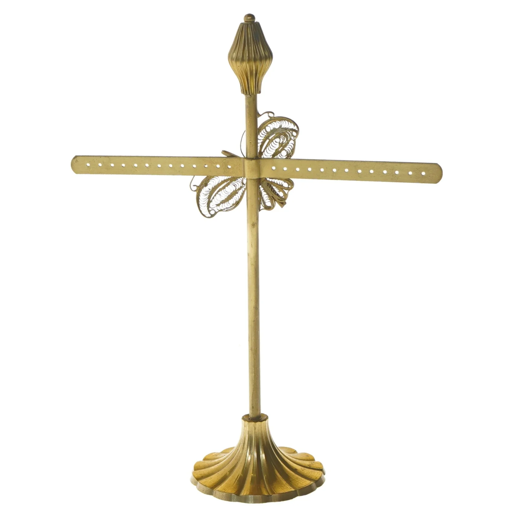 Guldfarvet smykkestander (str. 25 cm)