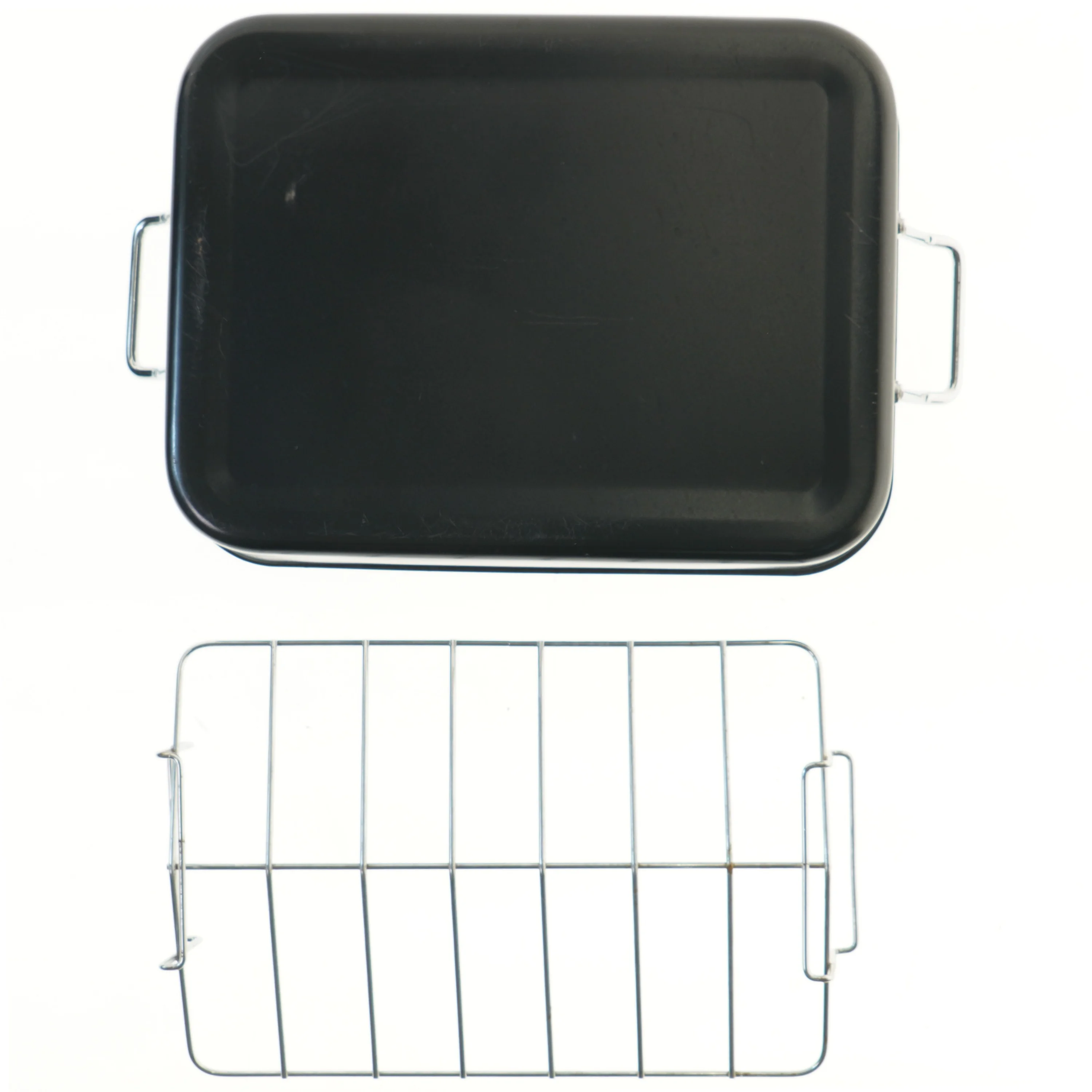 Bradepande med rist og håndtag (str. 41x32x8 cm)