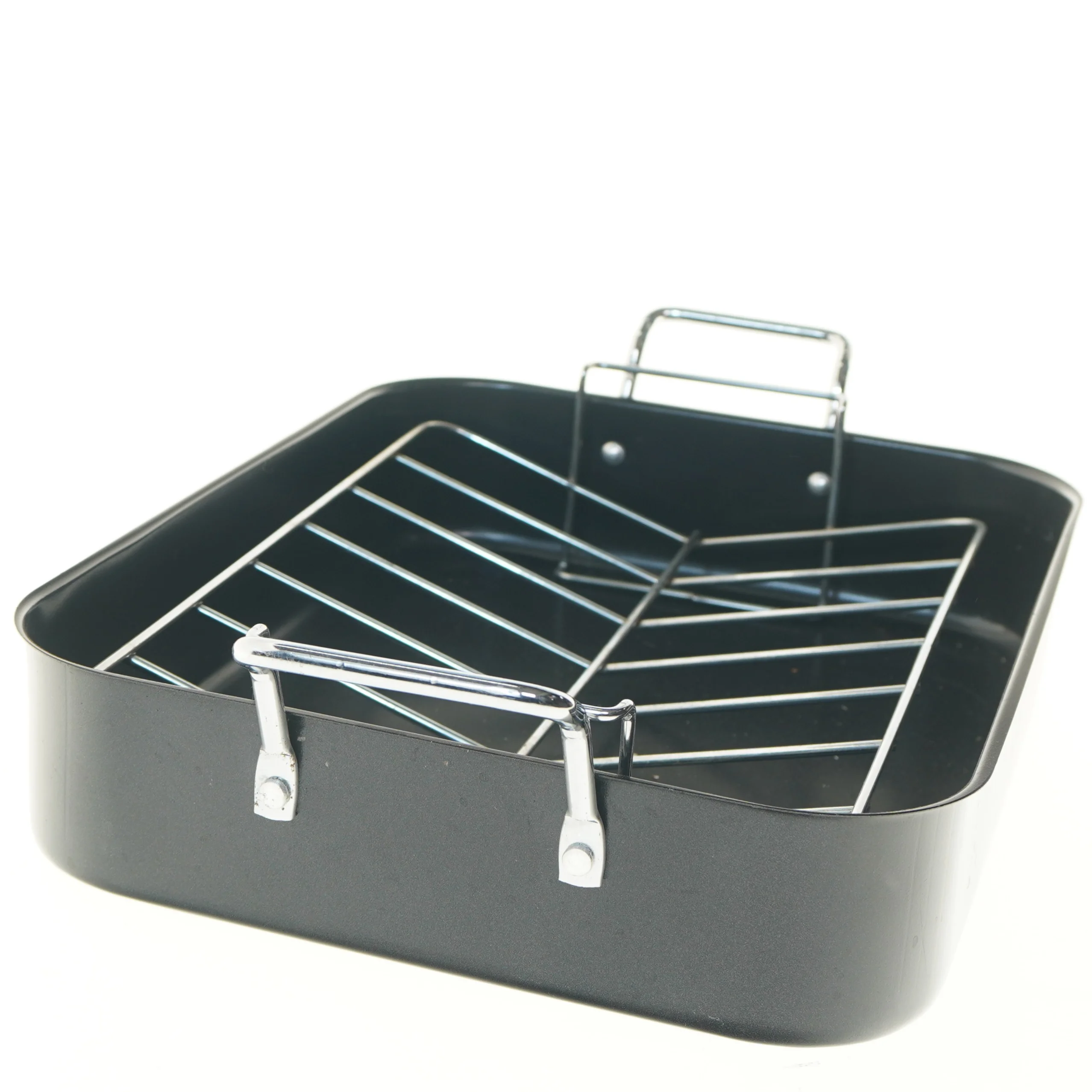 Bradepande med rist og håndtag (str. 41x32x8 cm)