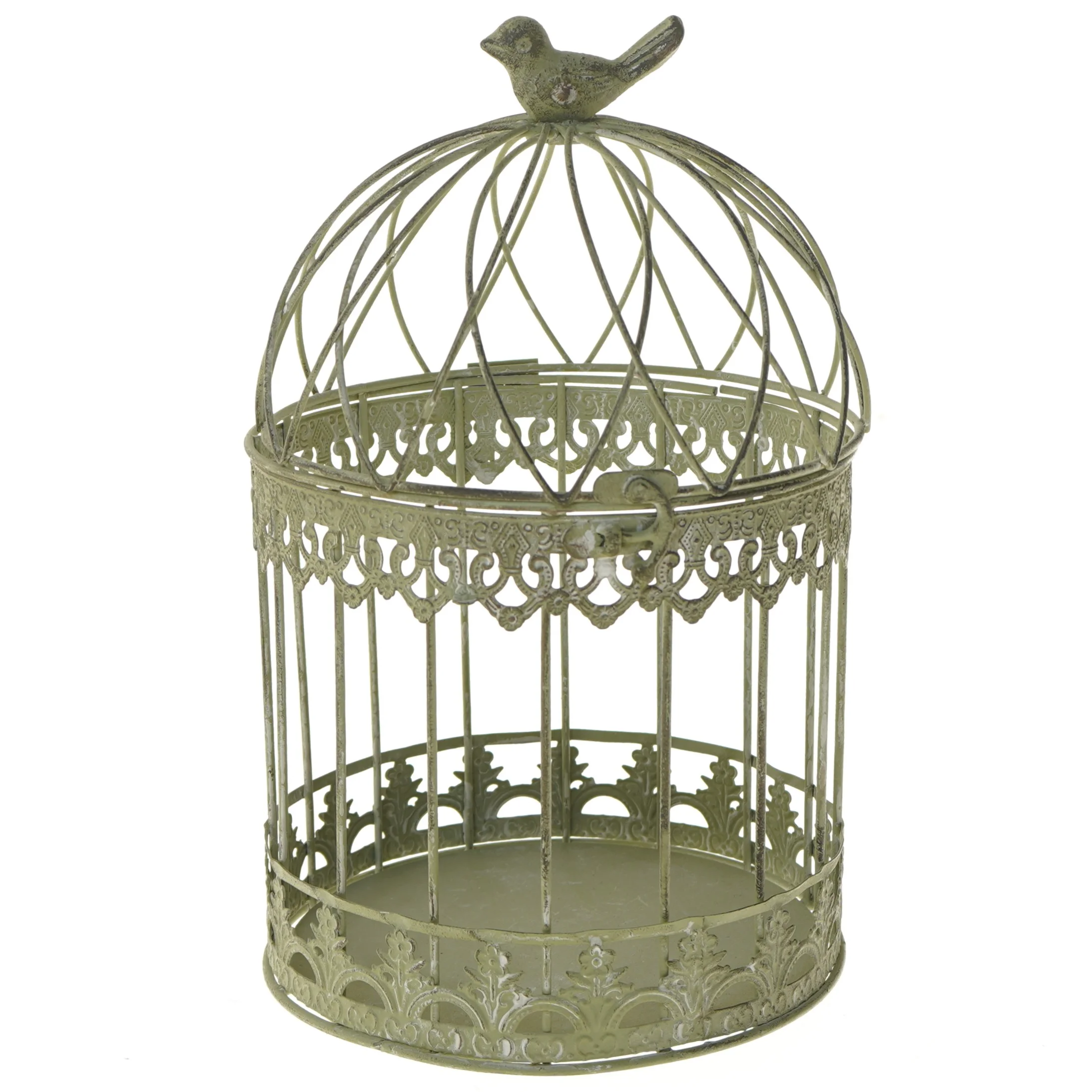 Dekorativ fuglebur med fugl (str. 28x18 cm)