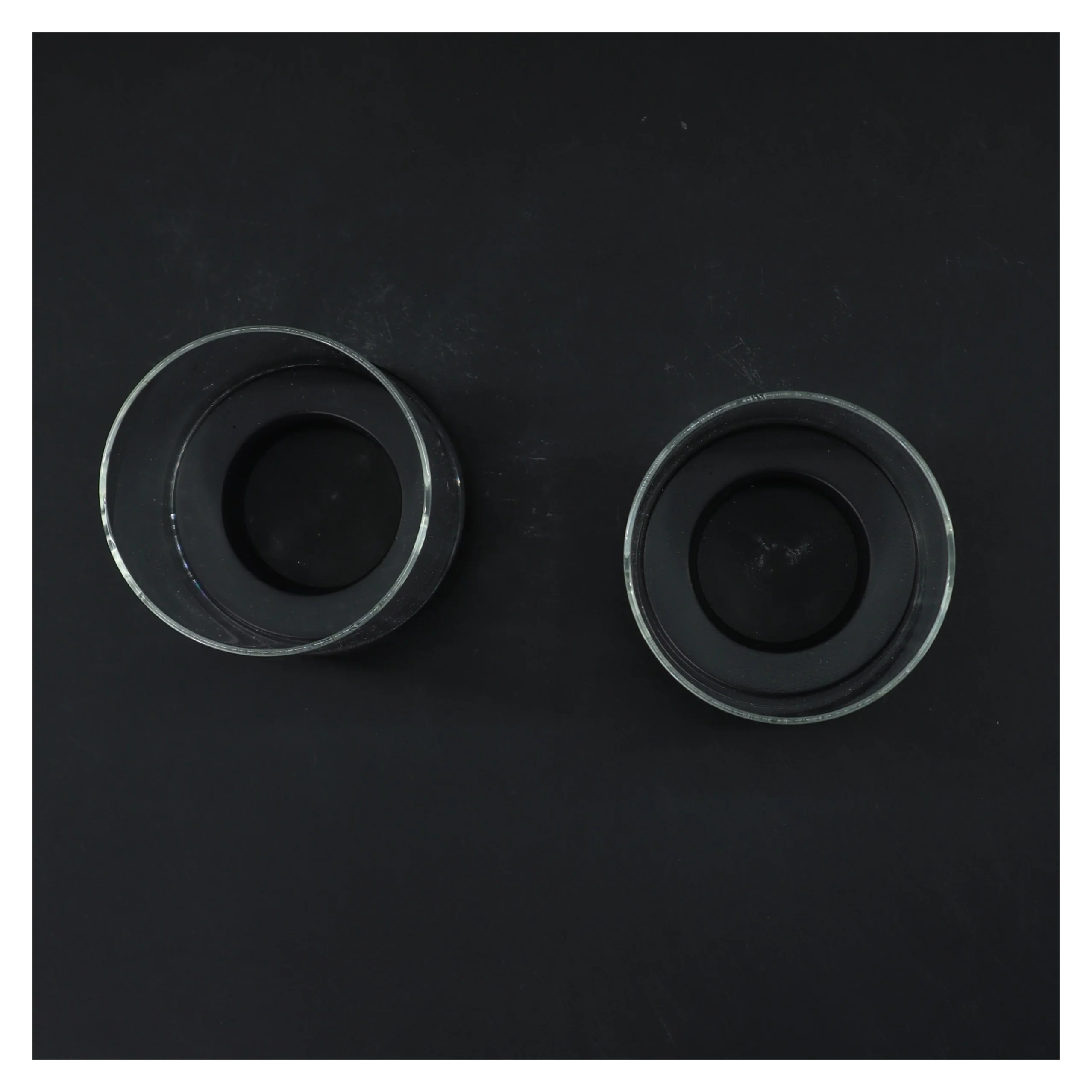 Sæt med glas lysestager (str. 14 cm)