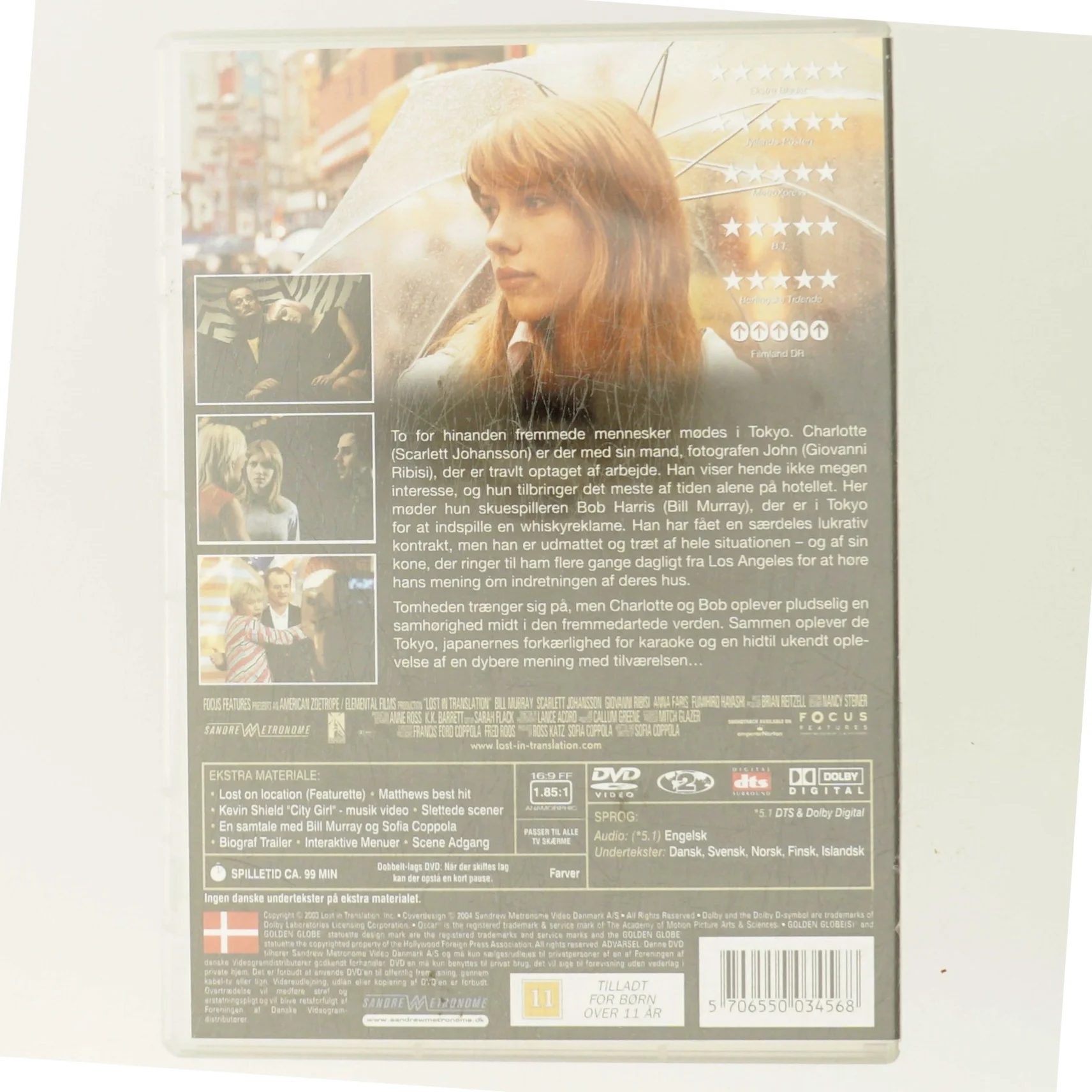 Lost in Translation med Bill Murray (DVD)