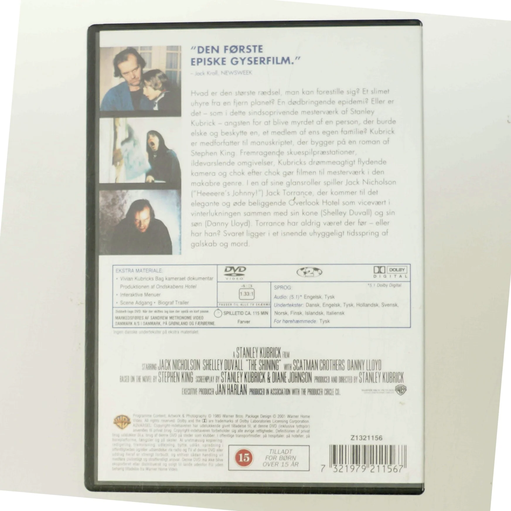 Ondskabens Hotel med Jack Nicholson (DVD)